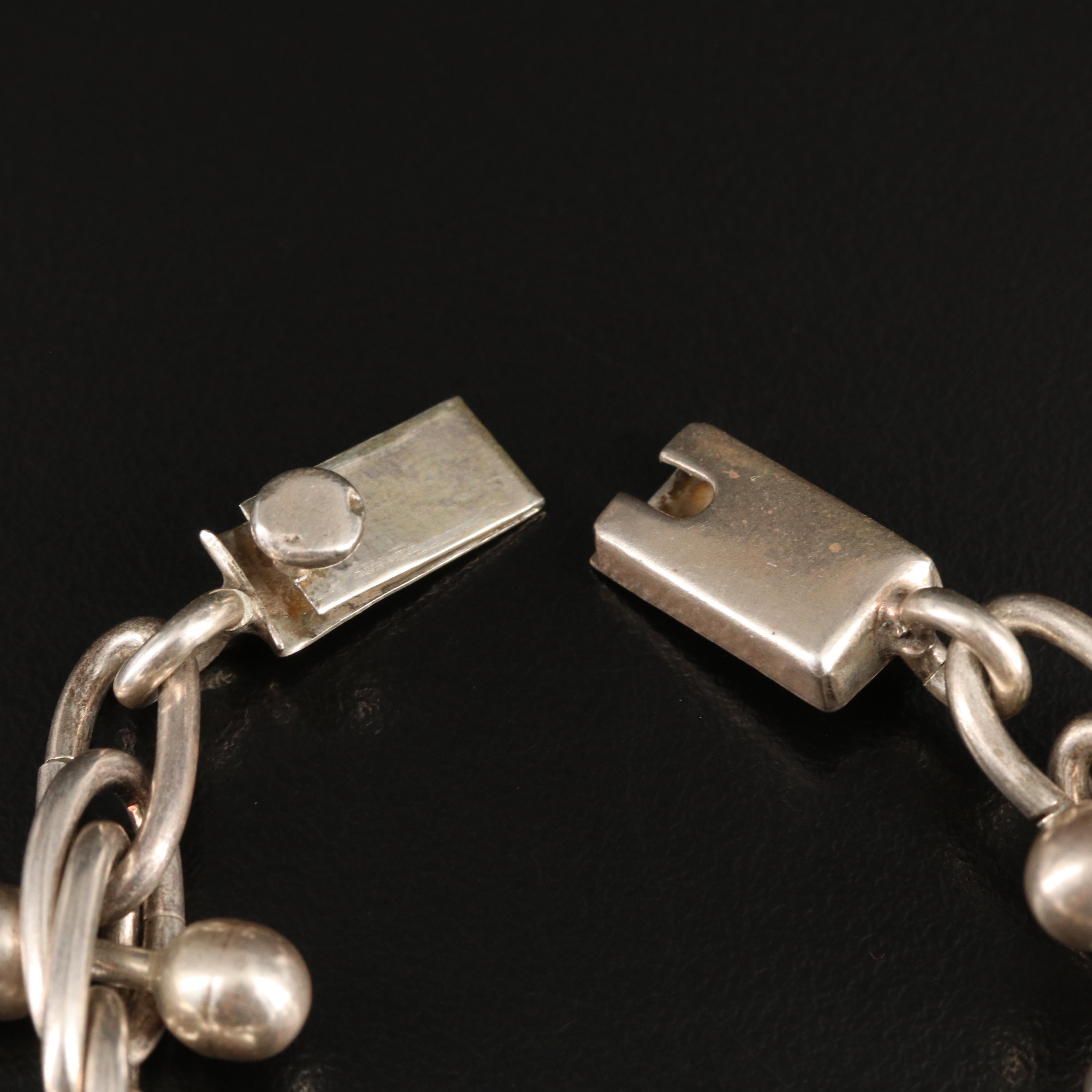 Vintage Mexican Sterling Necklace and Bracelet