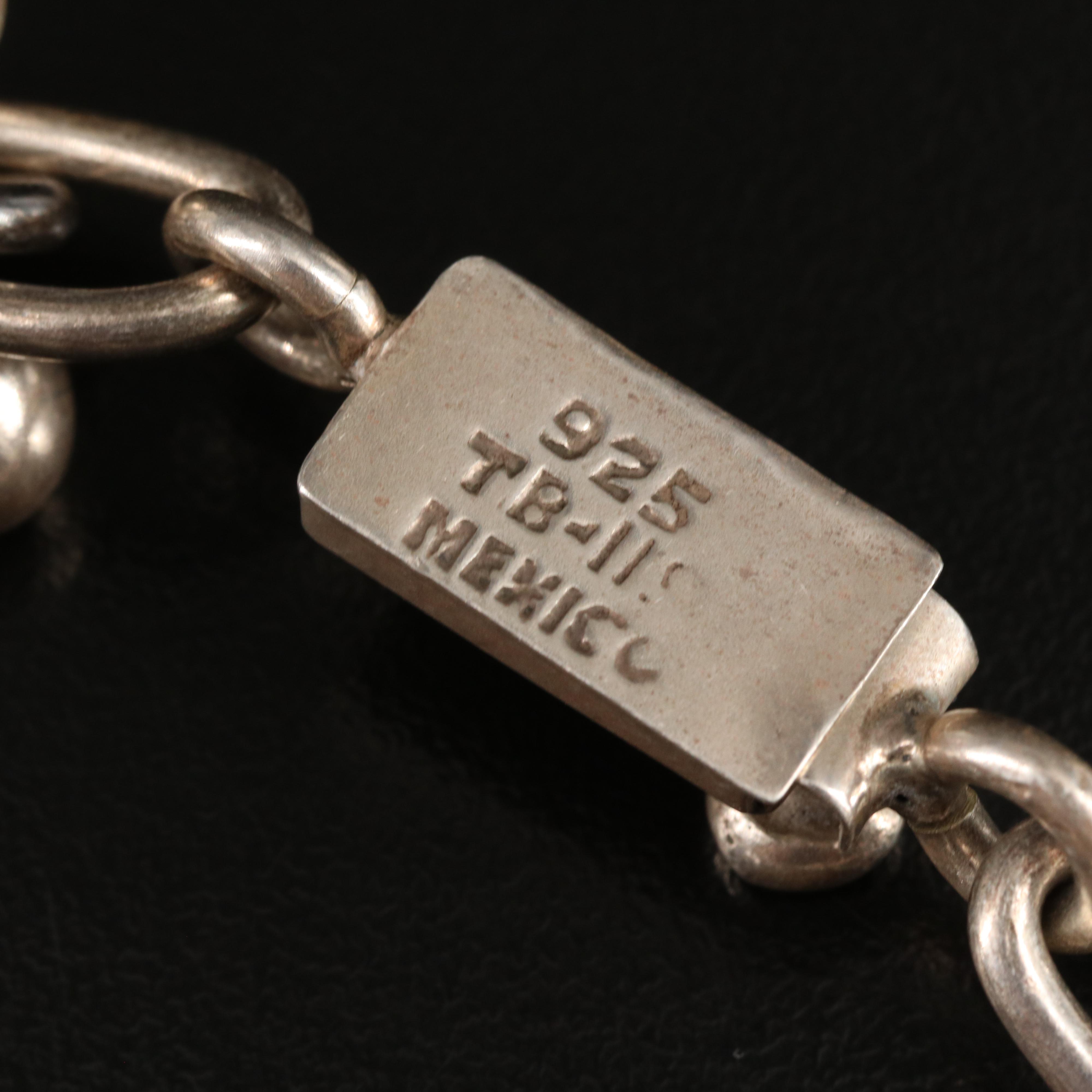 Vintage Mexican Sterling Necklace and Bracelet