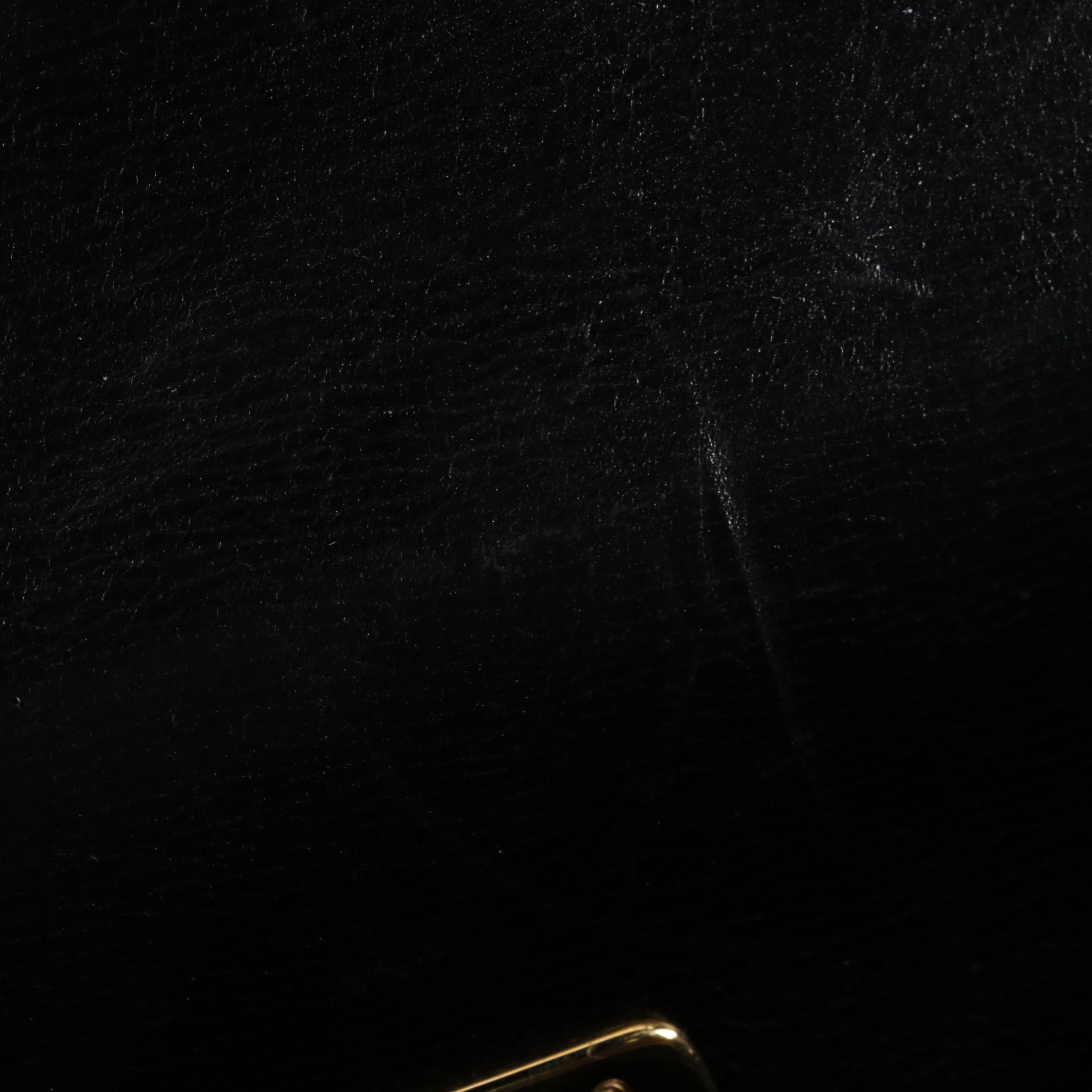 Kwanpen Belted Two-Way Bag in High Gloss Crocodile Skin Leather