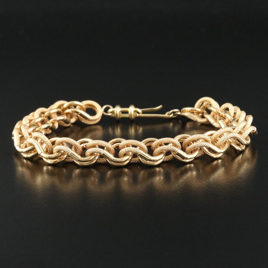 Italian 18K Fancy Link Bracelet