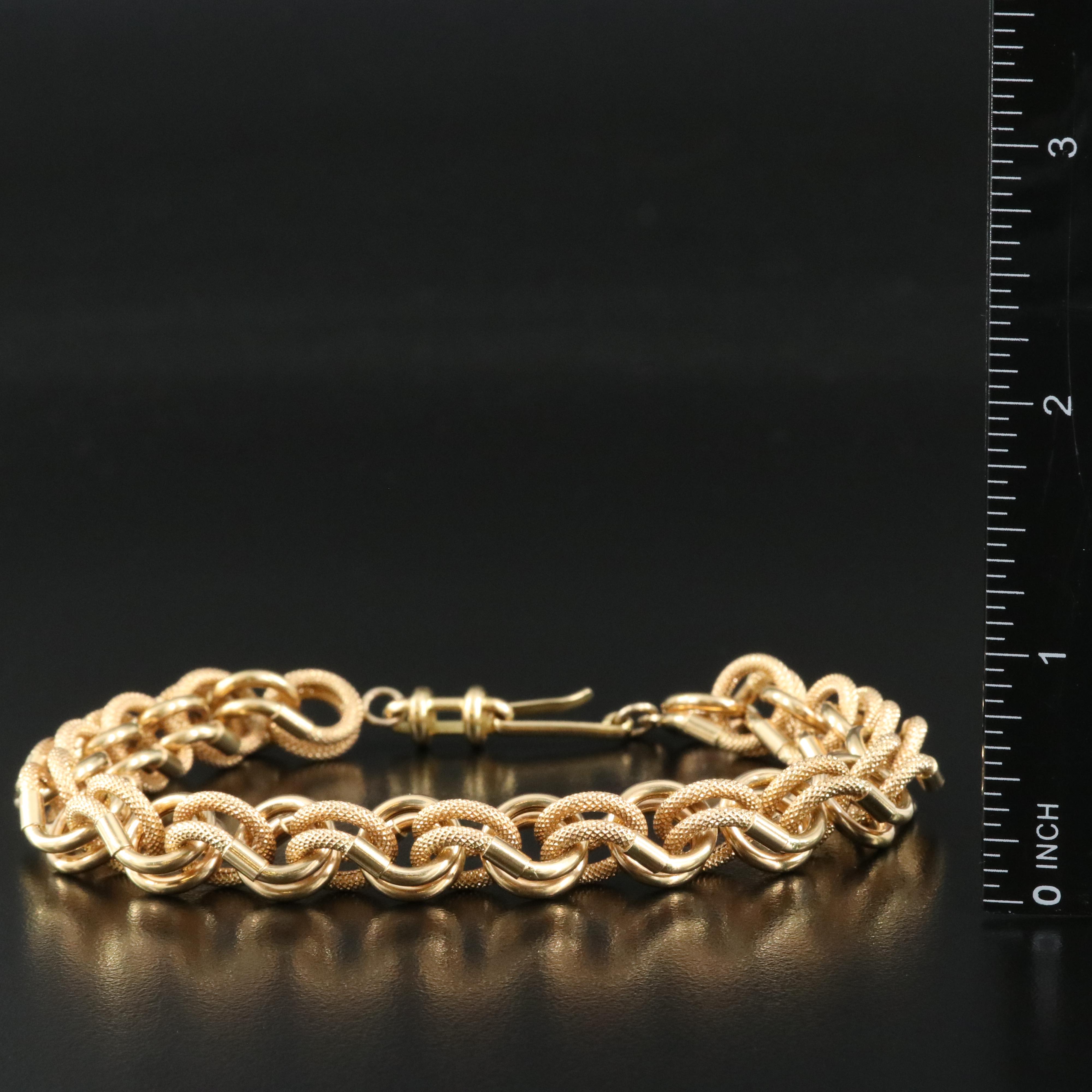Italian 18K Fancy Link Bracelet