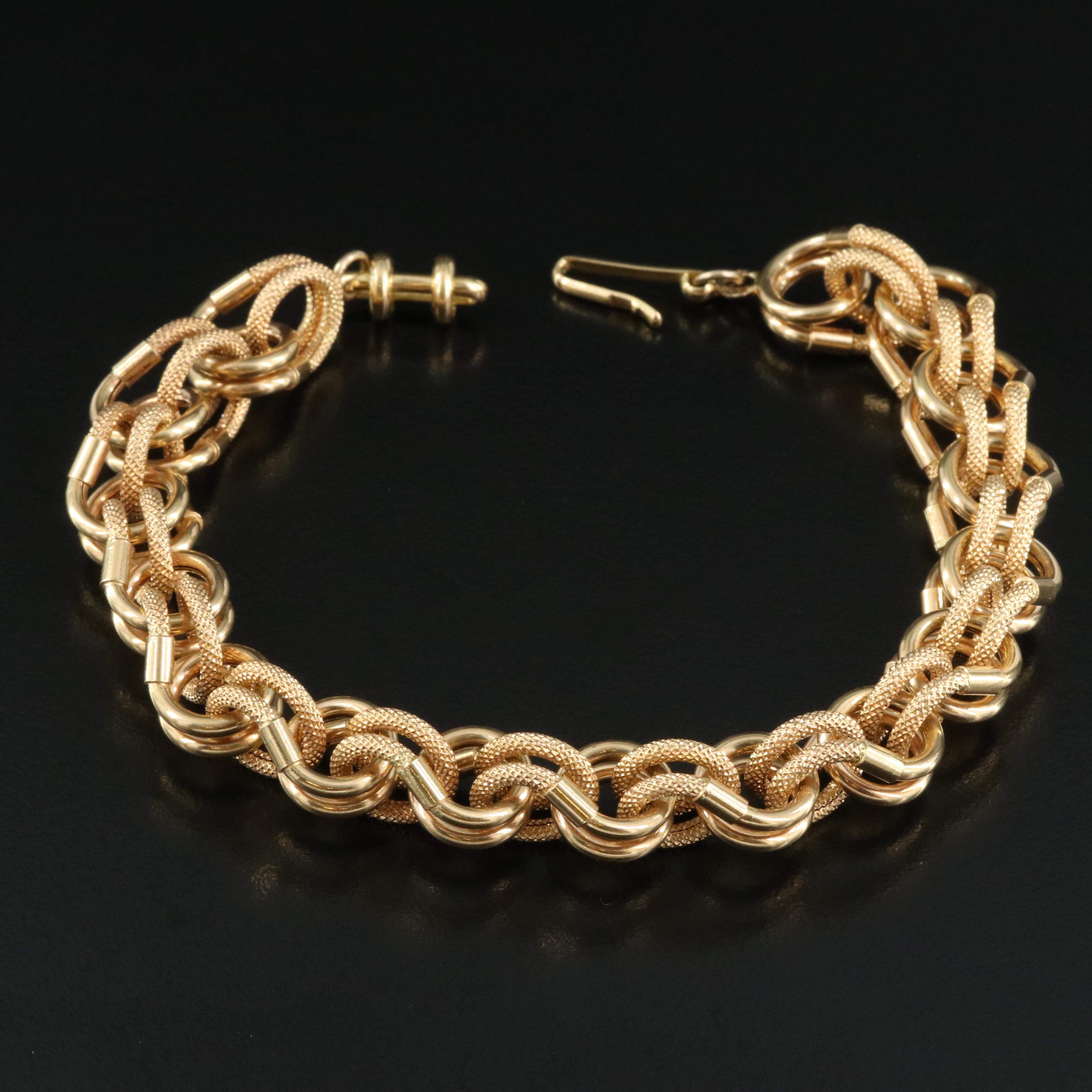 Italian 18K Fancy Link Bracelet