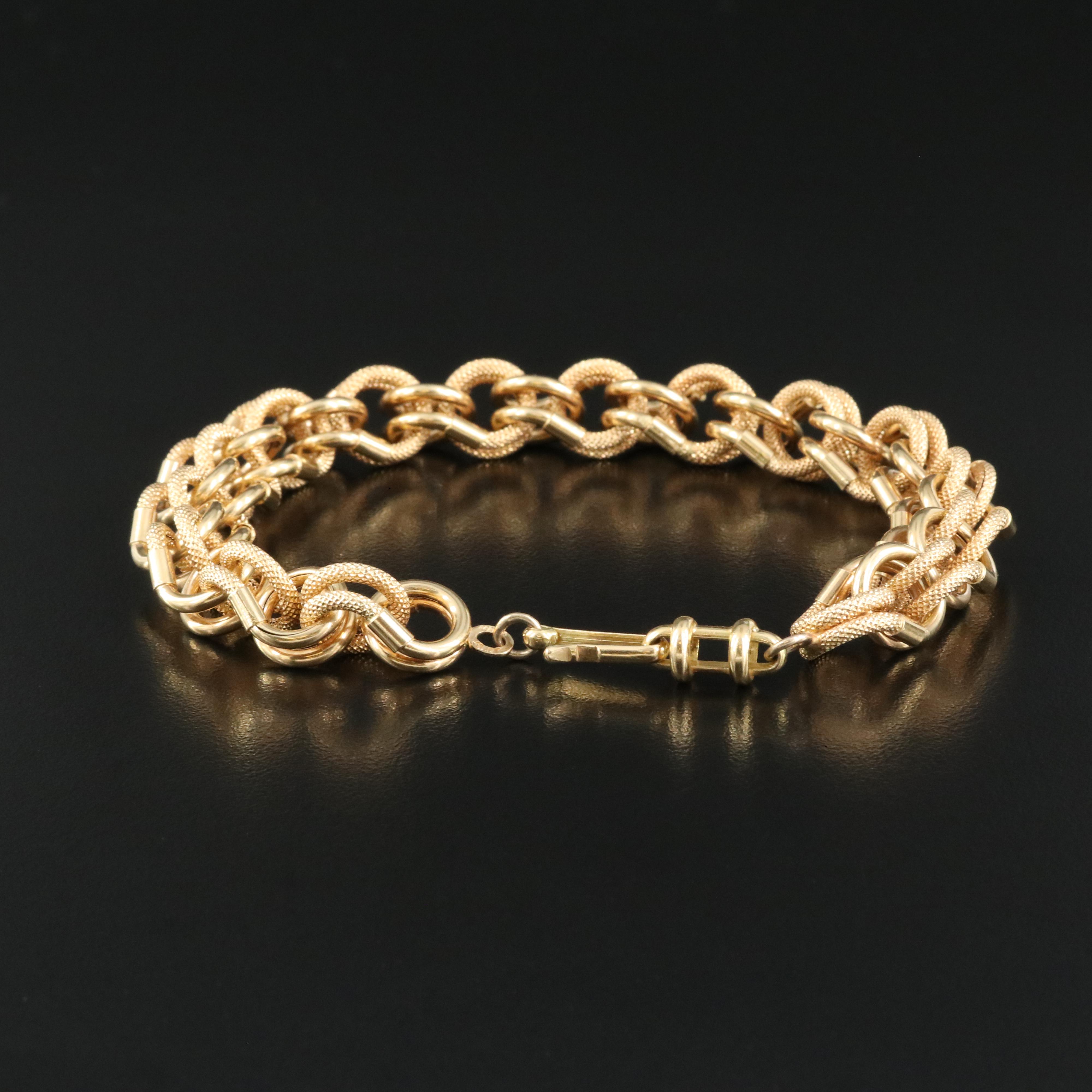 Italian 18K Fancy Link Bracelet