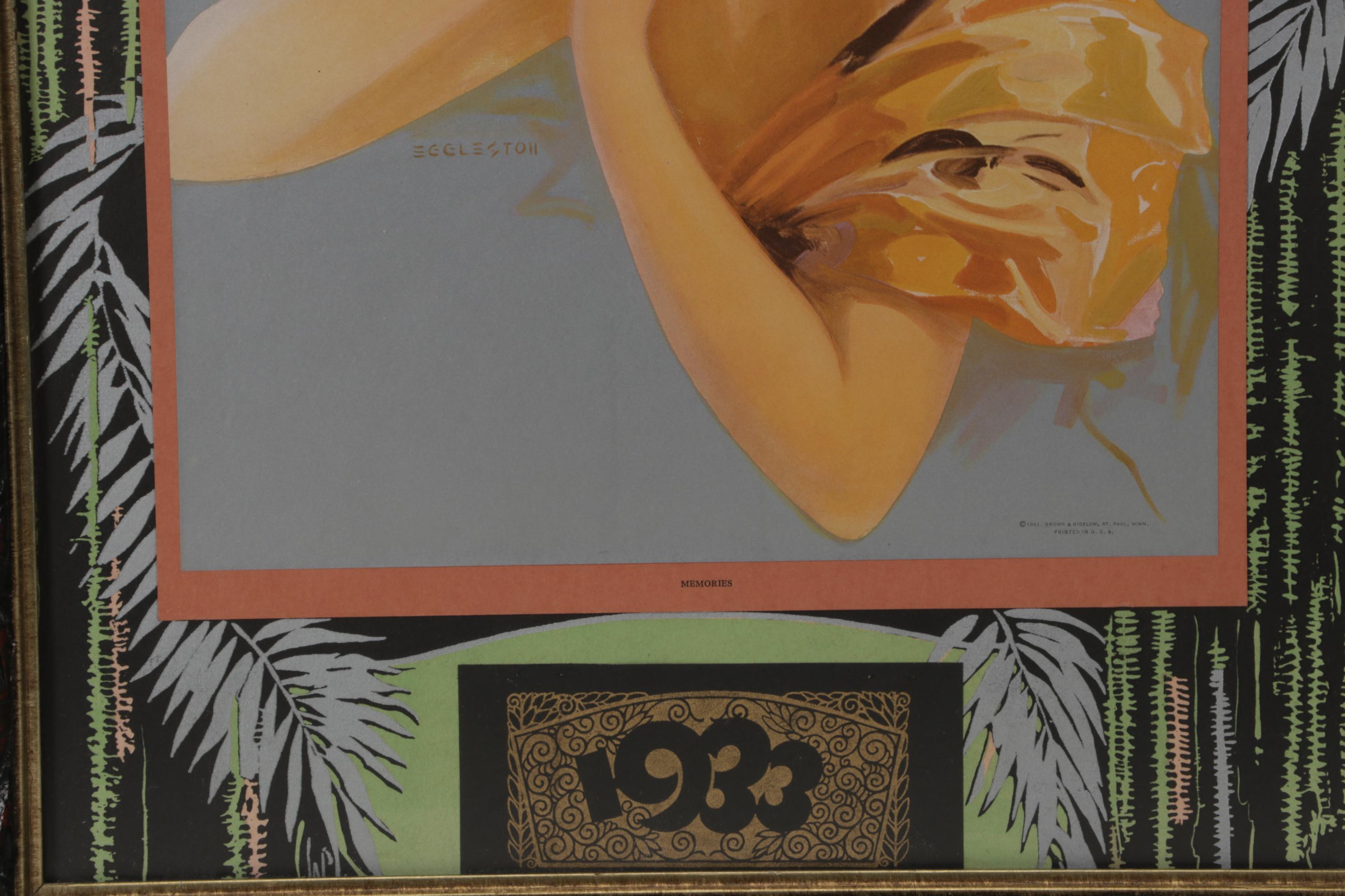 Offset Lithograph After Edward M. Eggleston "Memories," Circa 1933