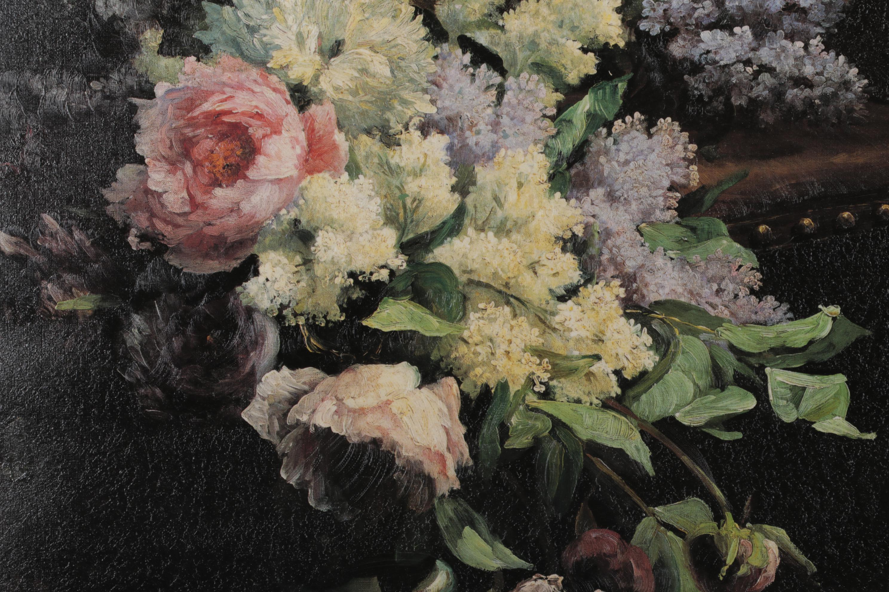 Offset Lithograph After Charles Giraud "Peonies & Lilac," Circa 2000