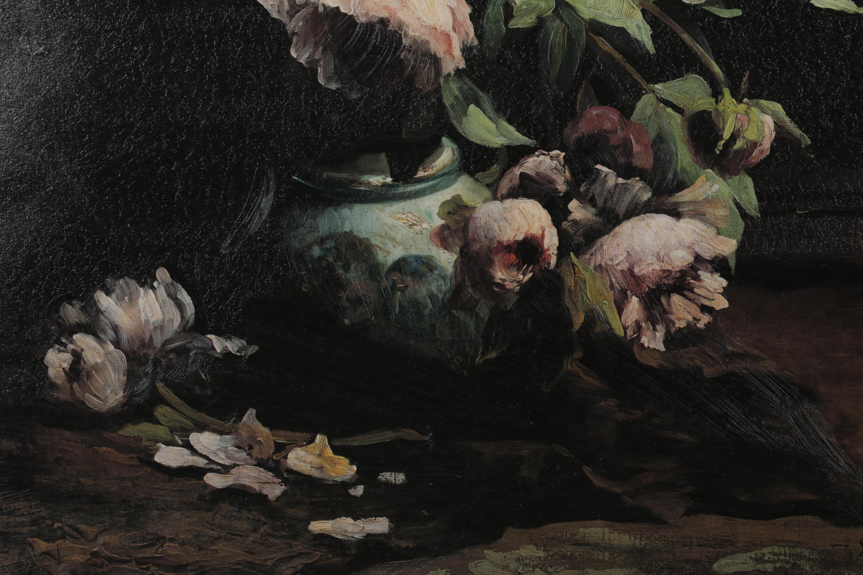 Offset Lithograph After Charles Giraud "Peonies & Lilac," Circa 2000