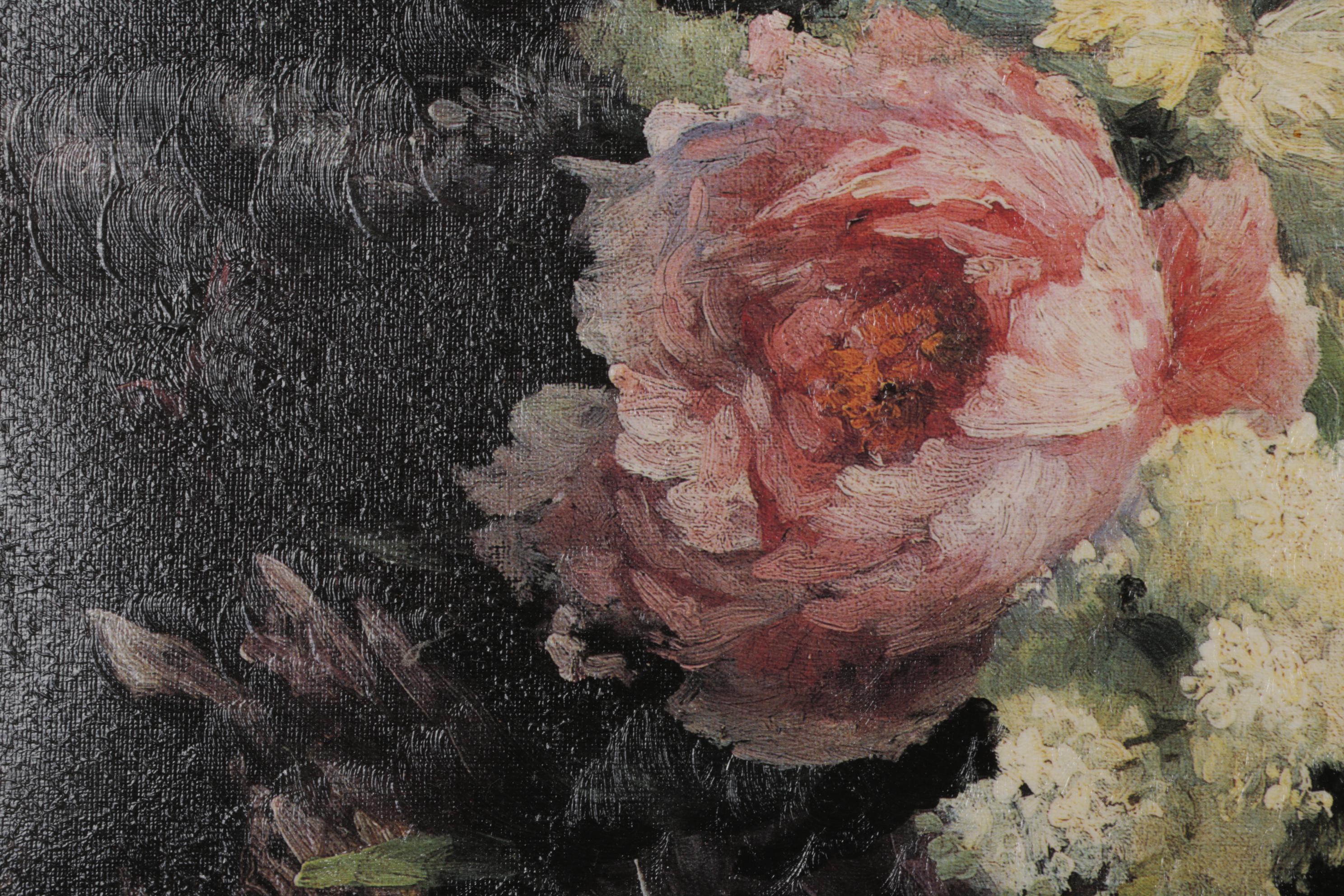 Offset Lithograph After Charles Giraud "Peonies & Lilac," Circa 2000