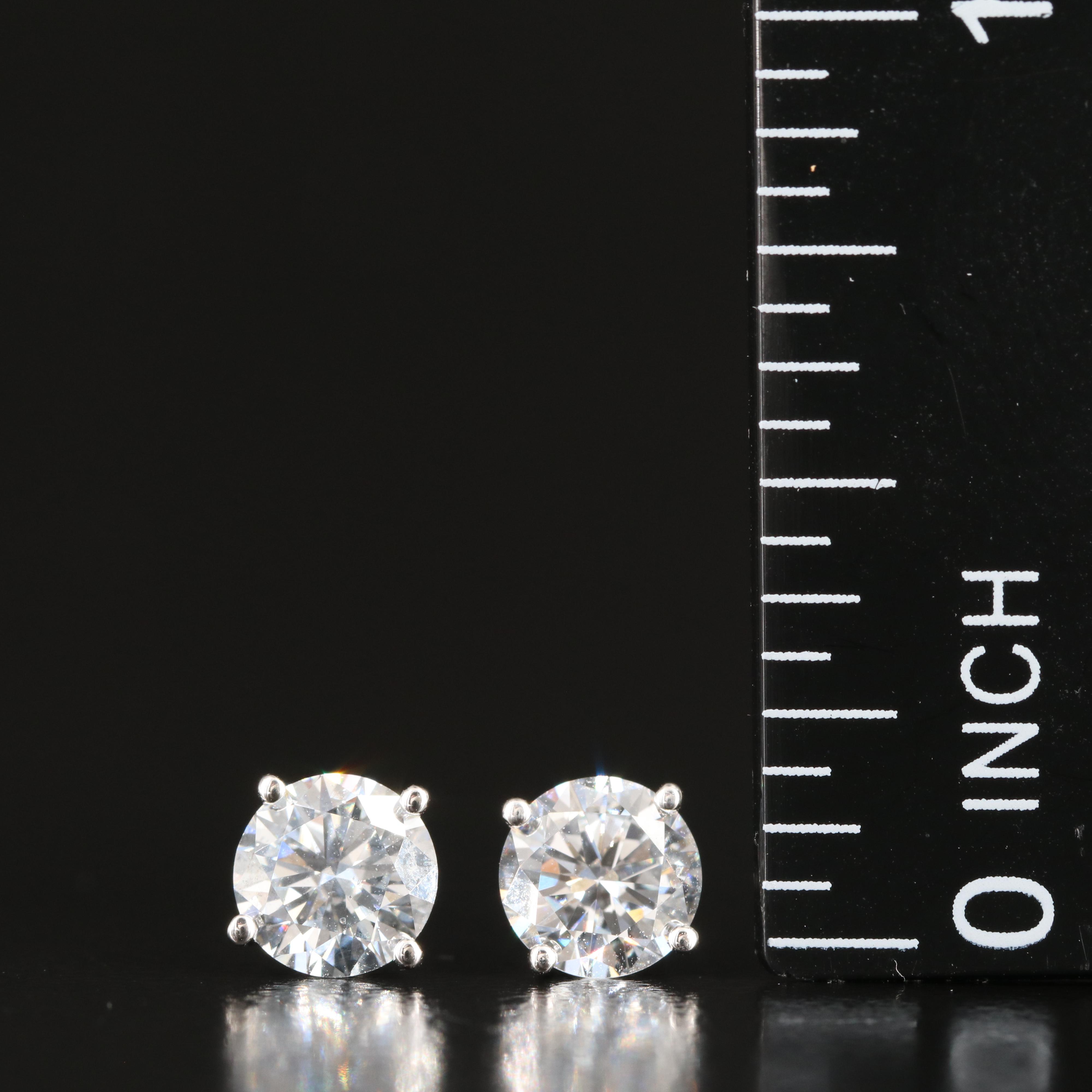 14K 1.28 CTW Lab Grown Diamond Stud Earrings