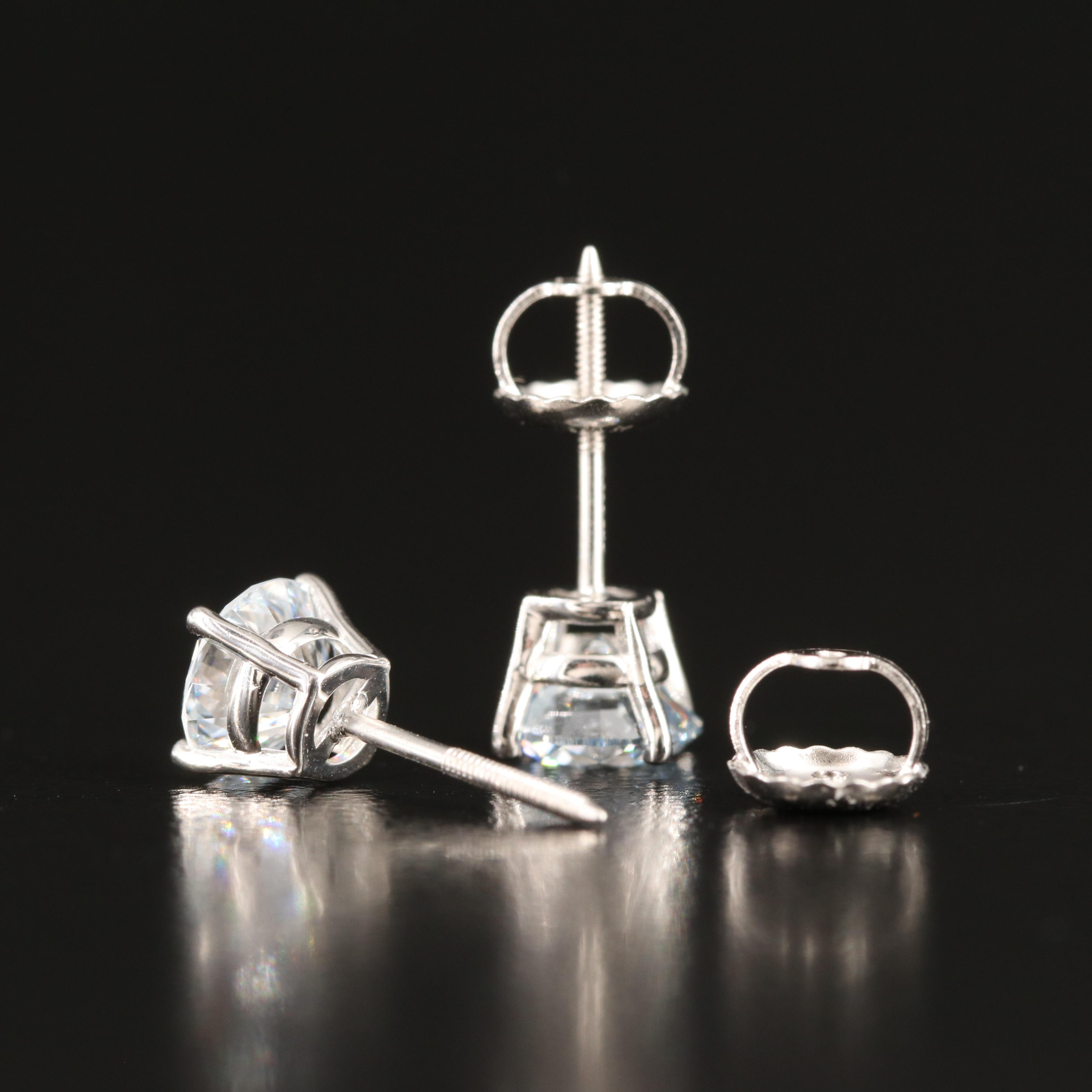 14K 1.28 CTW Lab Grown Diamond Stud Earrings
