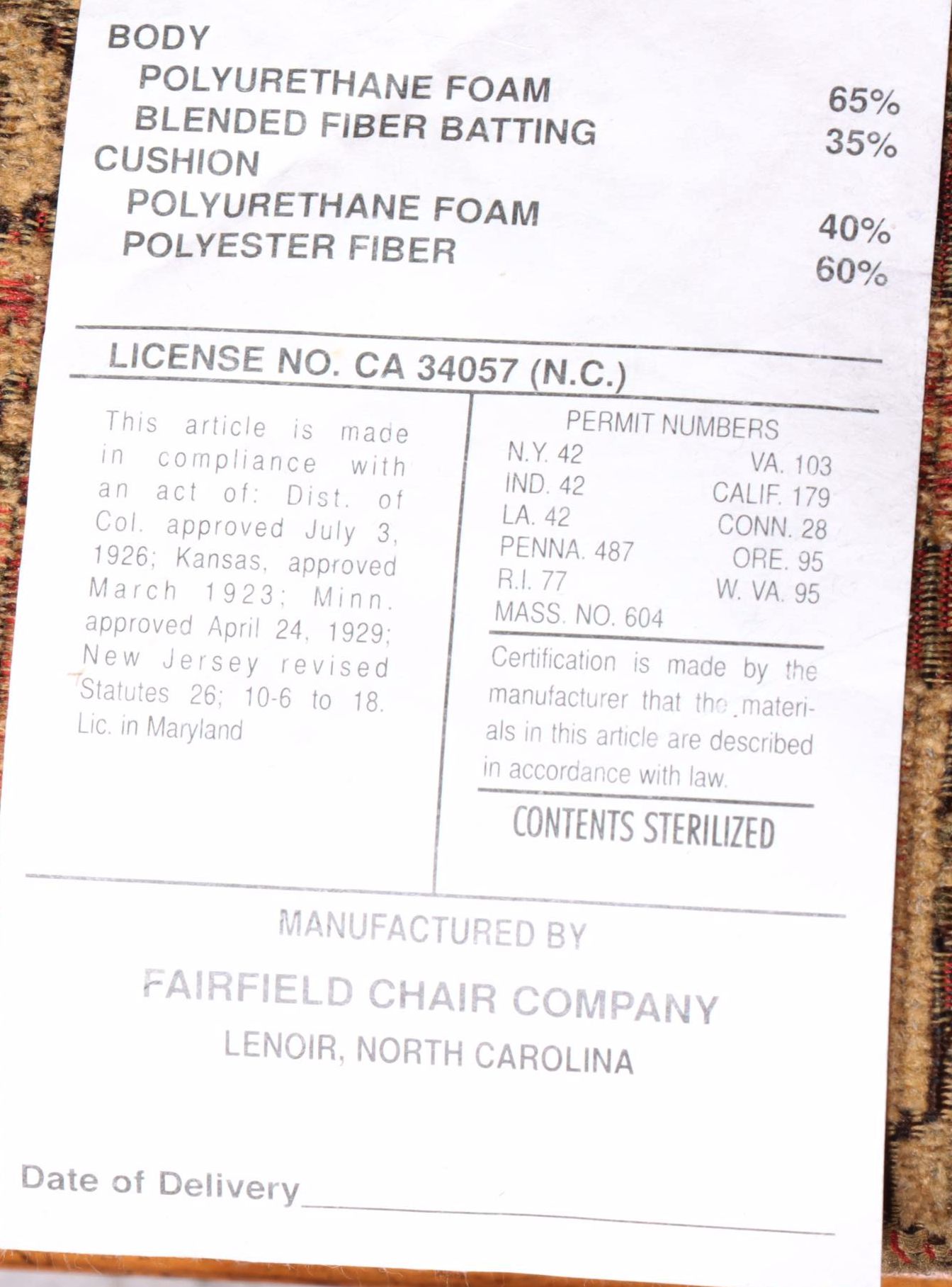 Fairfield Chair Company Custom-Upholstered Hardwood Easy Armchair