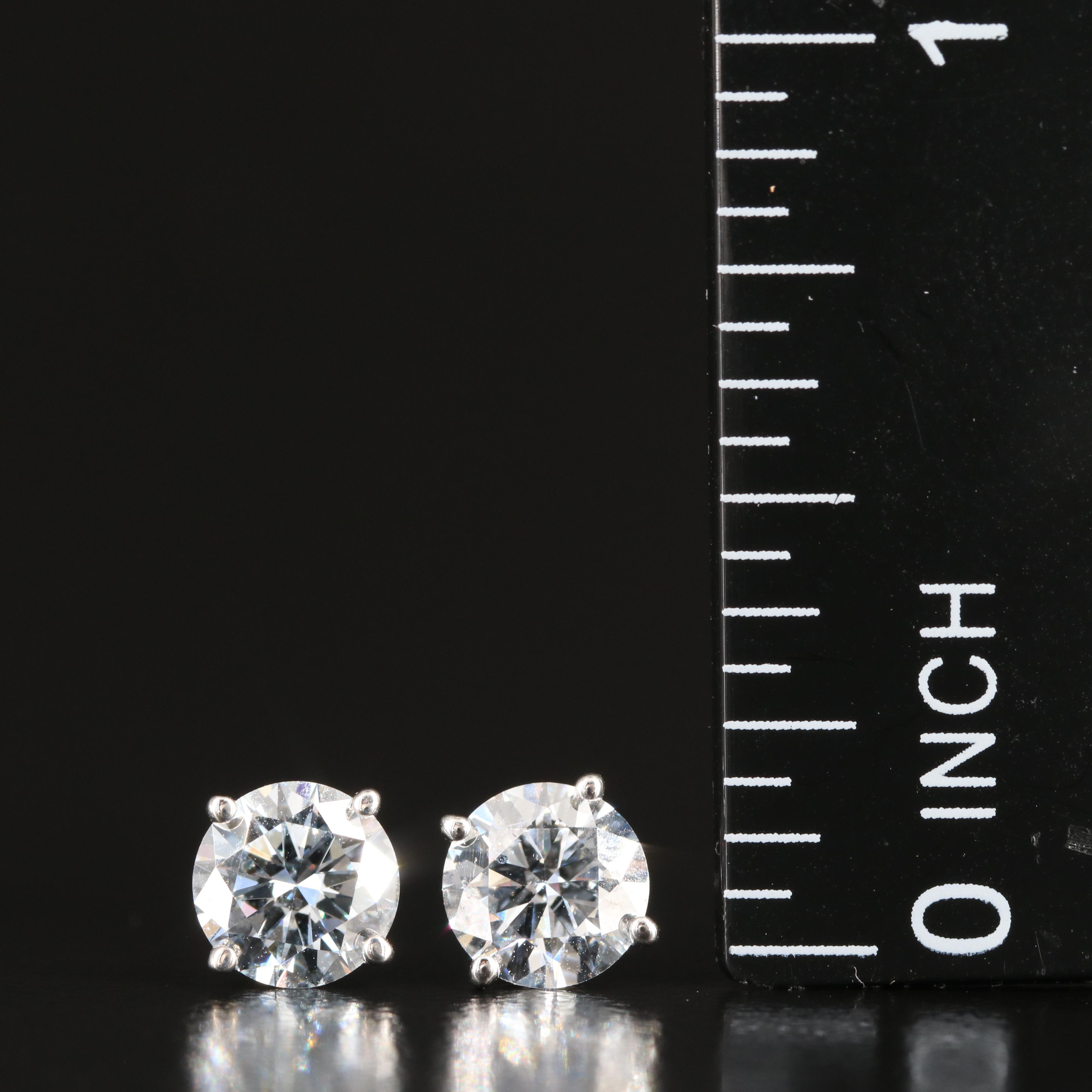 14K 1.38 CTW Lab Grown Diamond Stud Earrings
