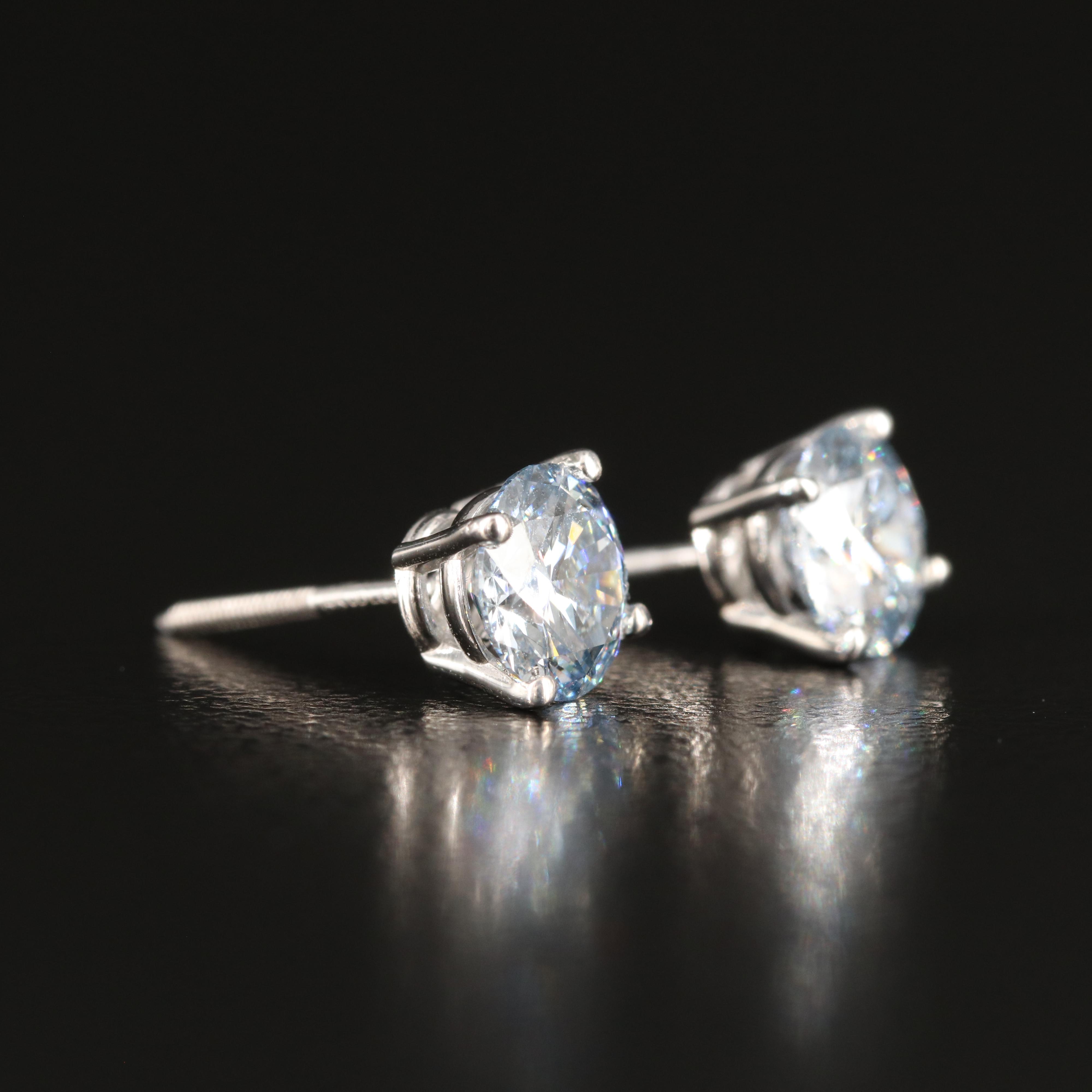 14K 1.38 CTW Lab Grown Diamond Stud Earrings