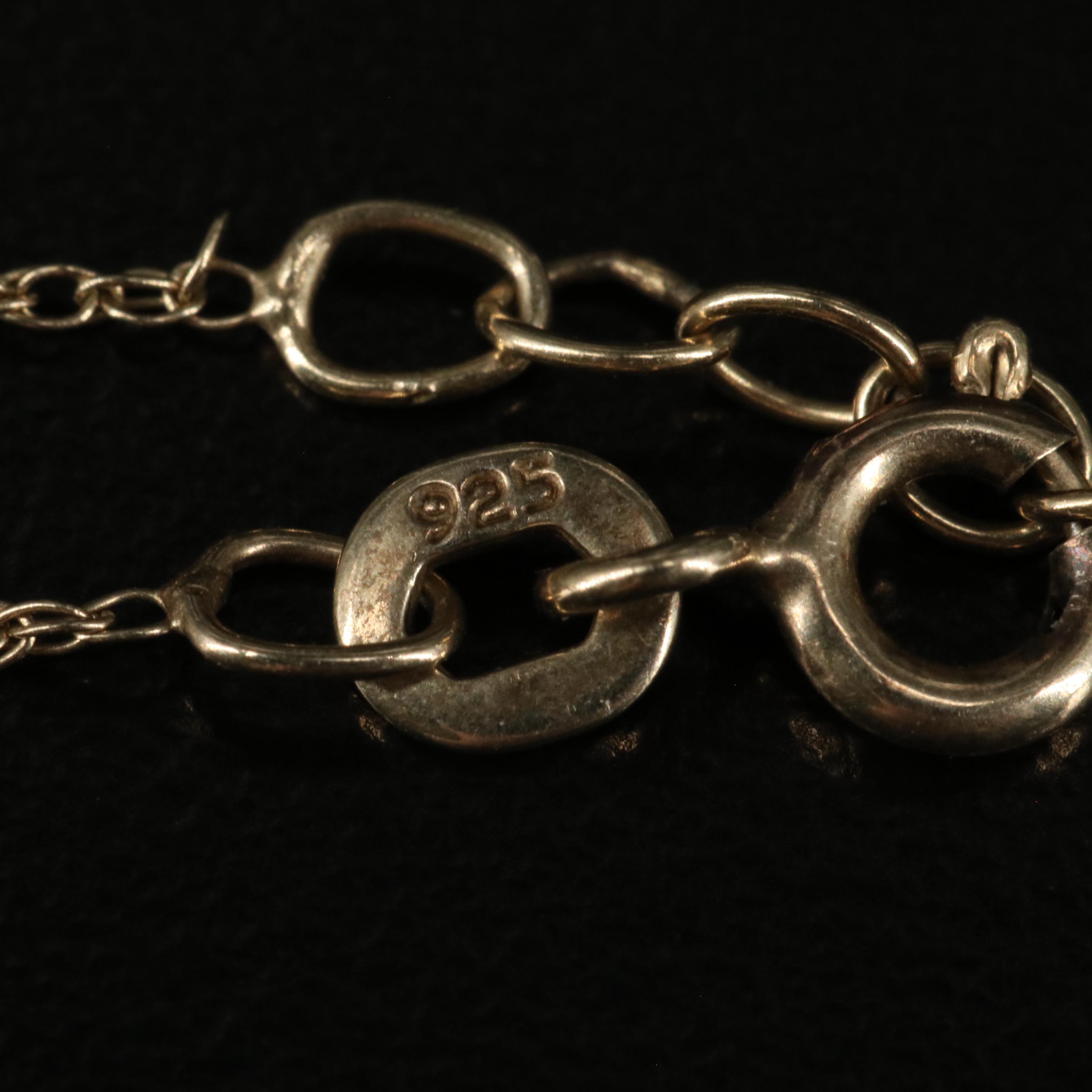 Sterling Emerald Pendant Necklace