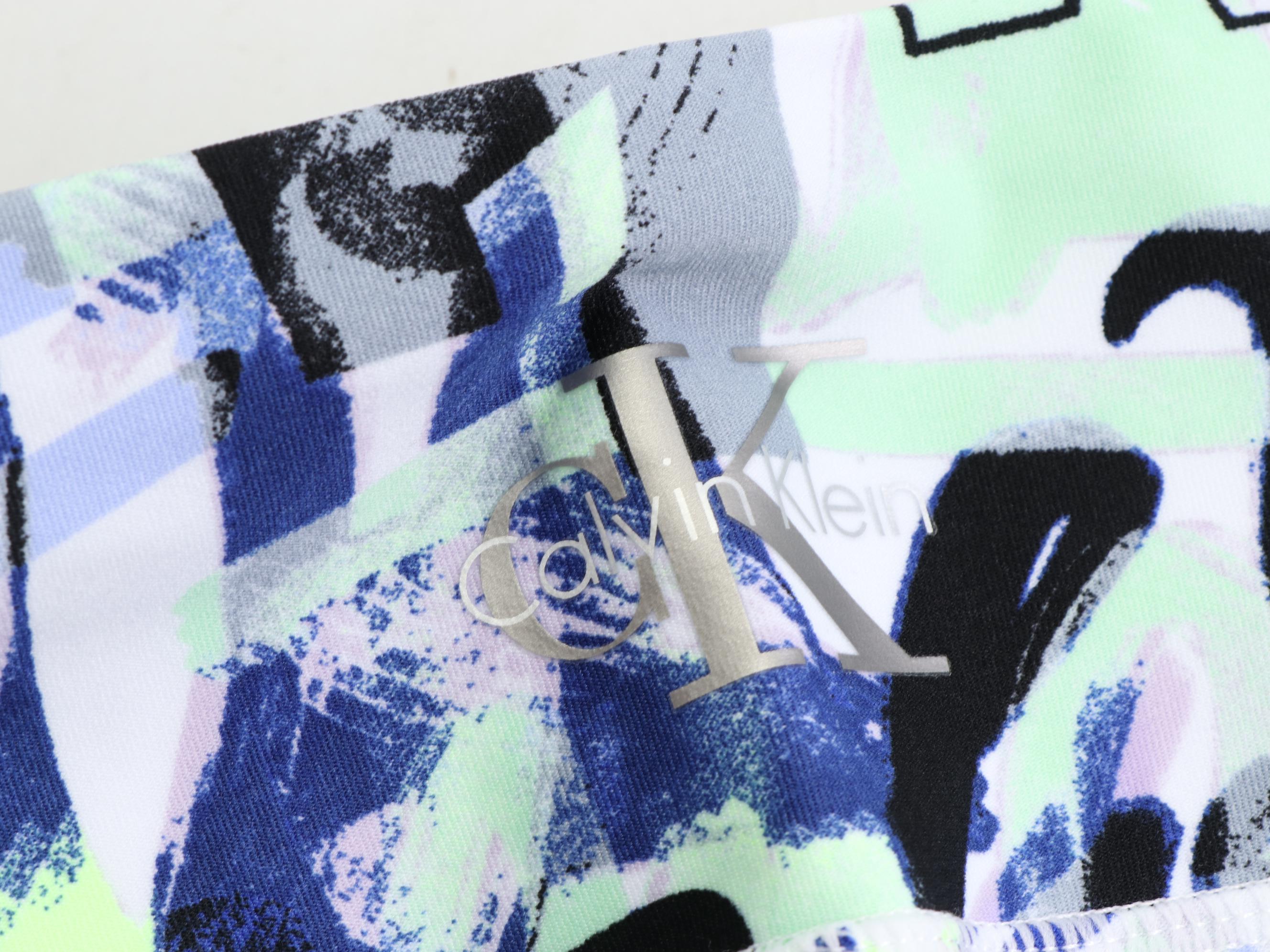 Calvin Klein Printed High-Waisted Bike Shorts, New With Tags