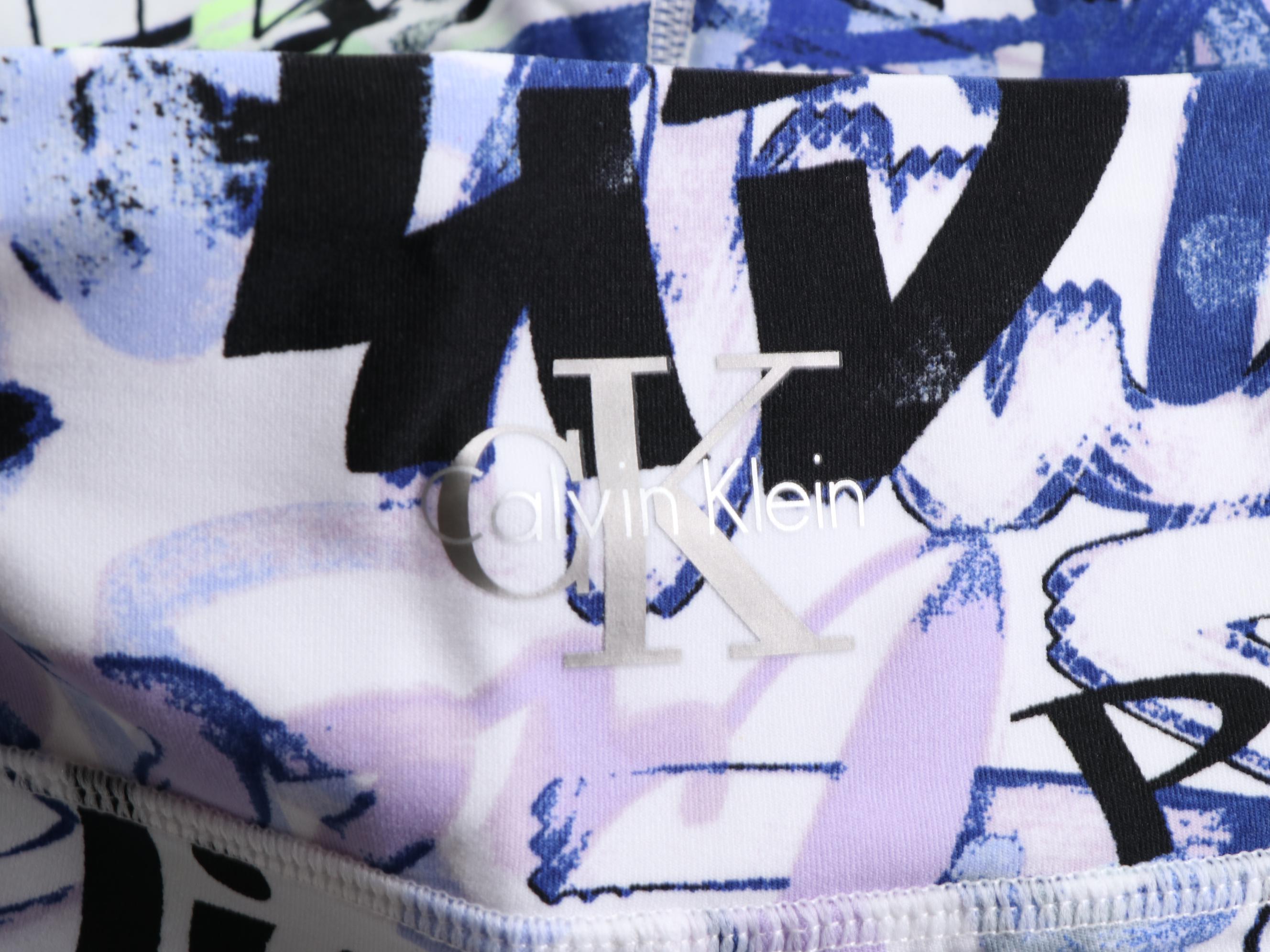 Calvin Klein Printed High-Waisted Bike Shorts, New With Tags