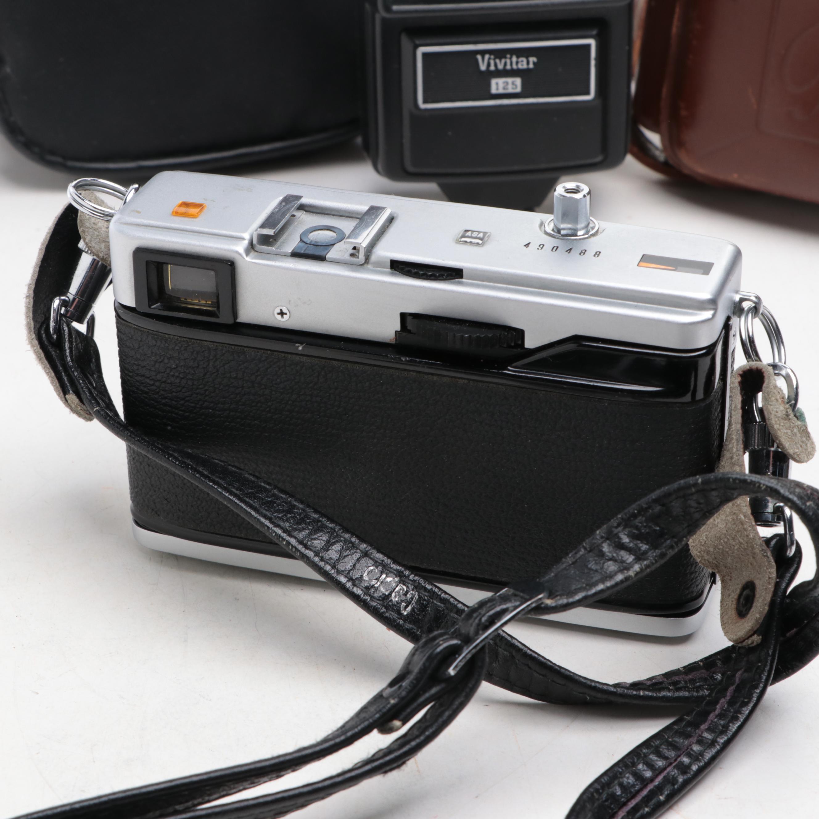 Kodak Retina IIa Still Camera With Olympus 35EC 2 and Accessories