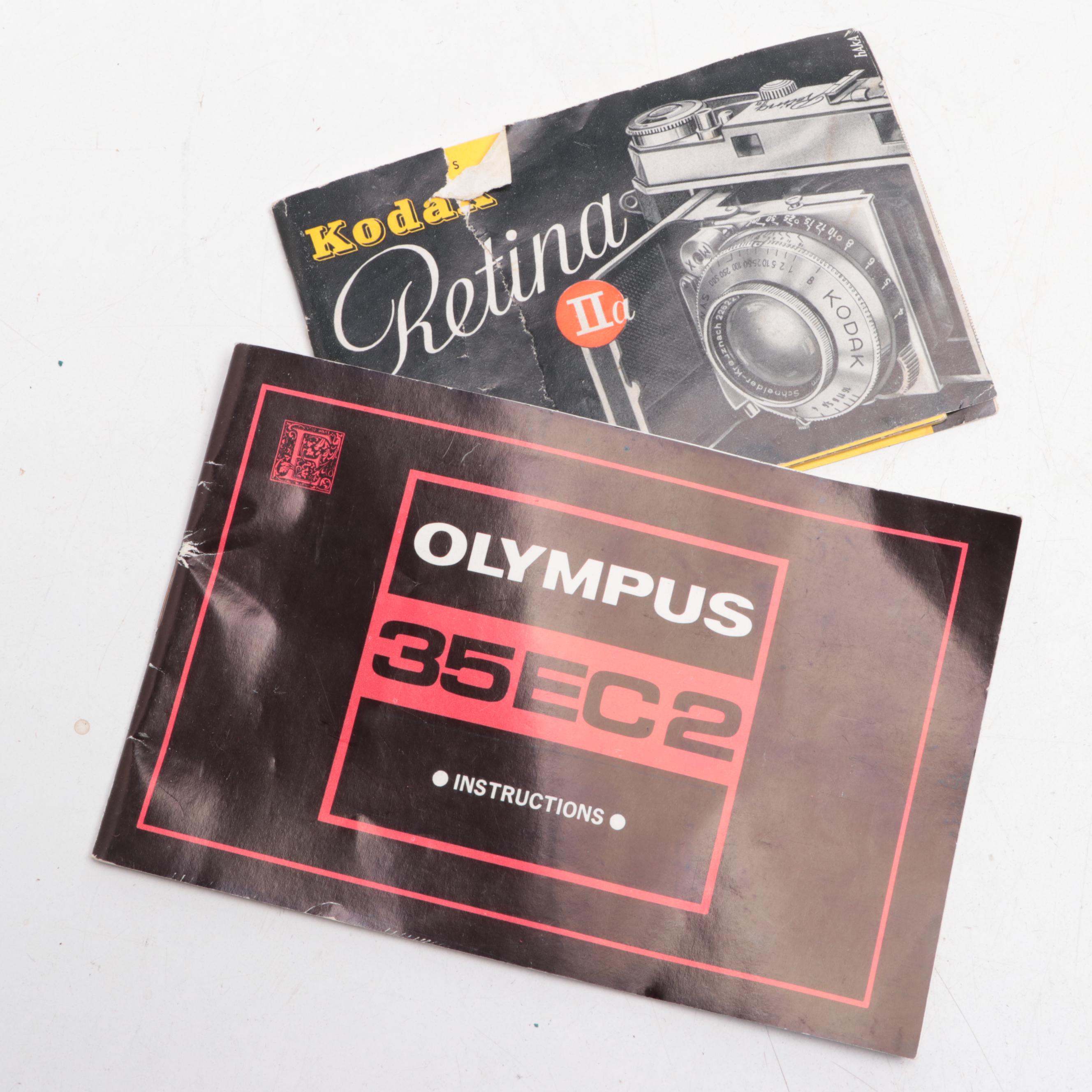 Kodak Retina IIa Still Camera With Olympus 35EC 2 and Accessories