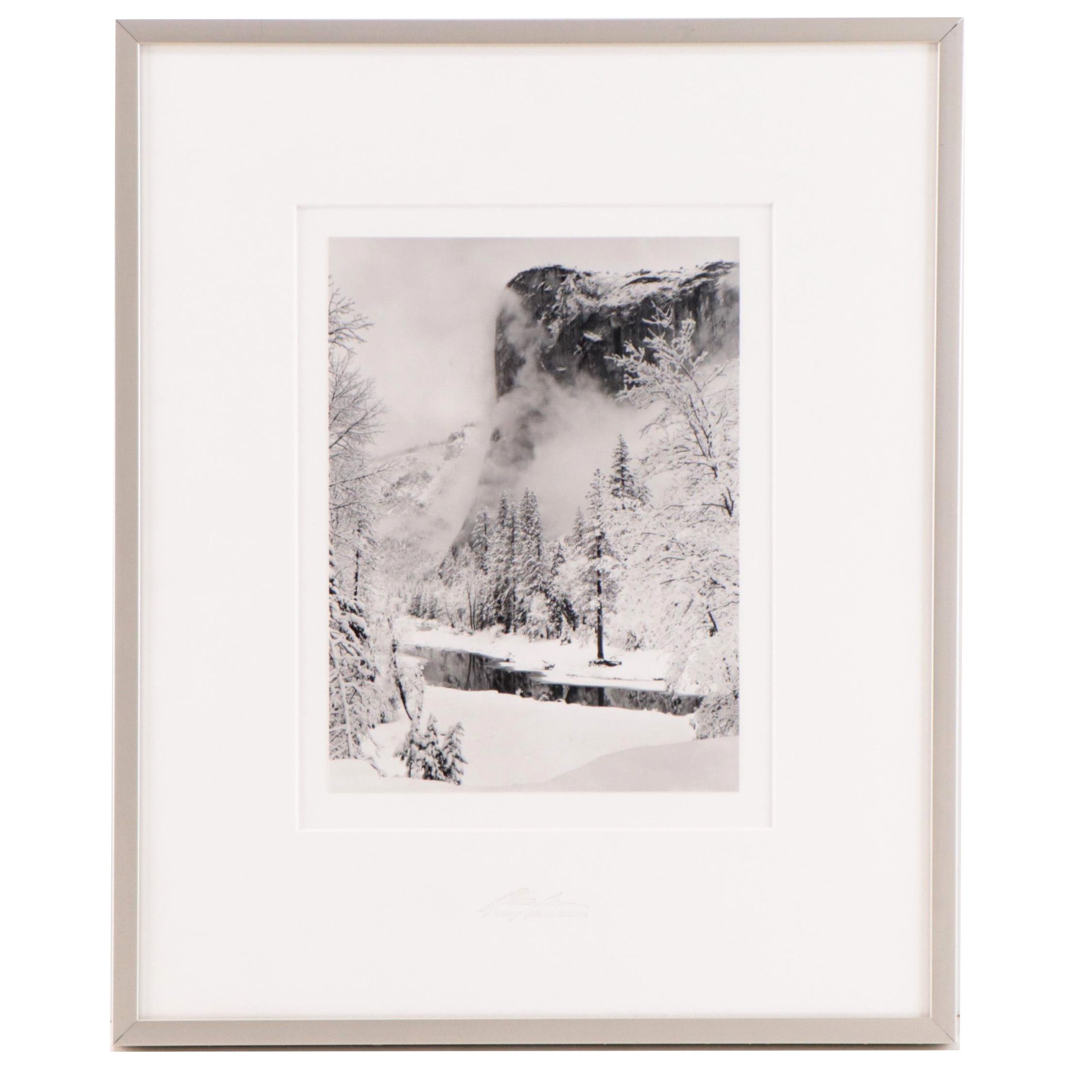Ansel Adams Silver Gelatin Print "El Capitan, Winter"