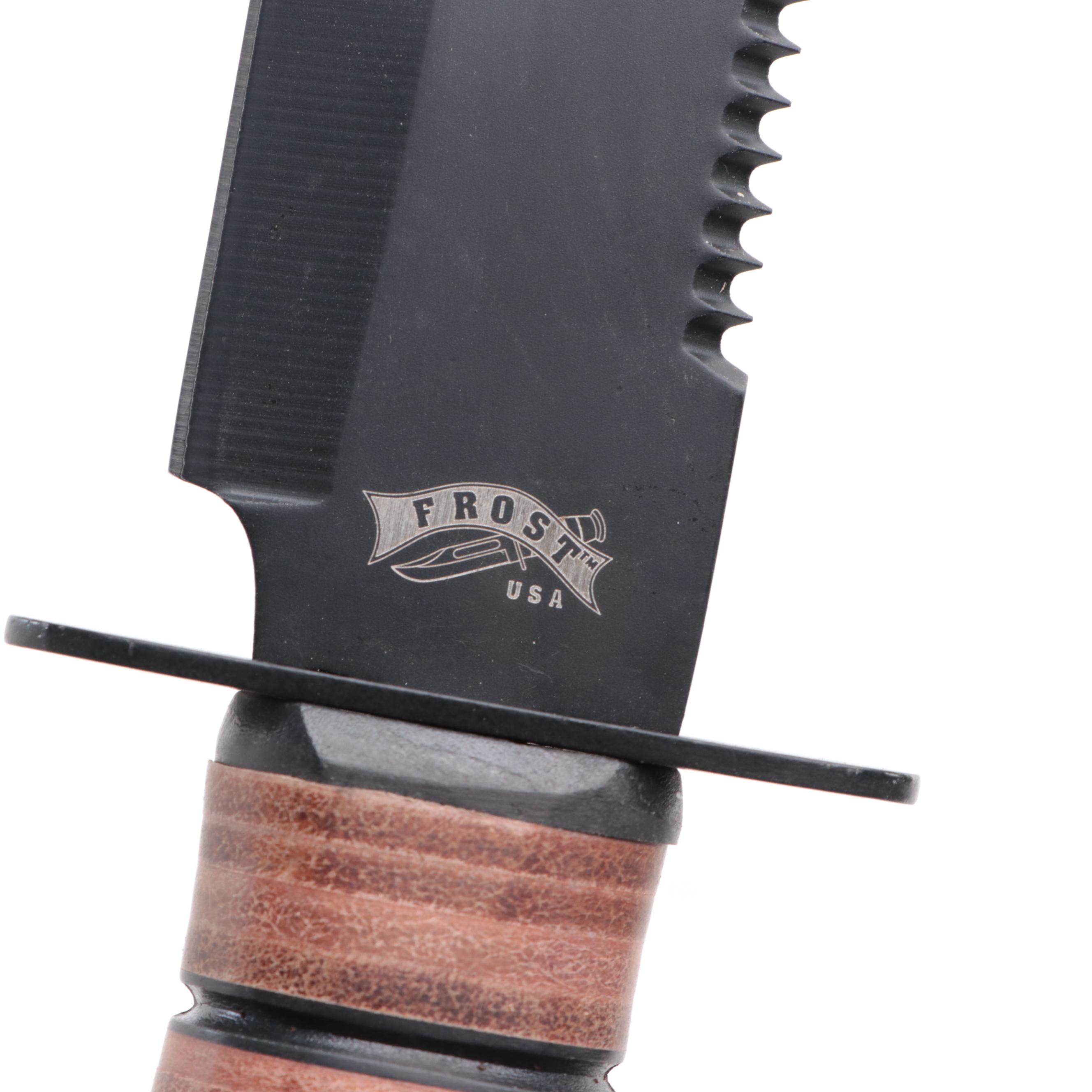 Frost Cutlery Combat Fighter III Stainless Steel Fixed Blade Knife