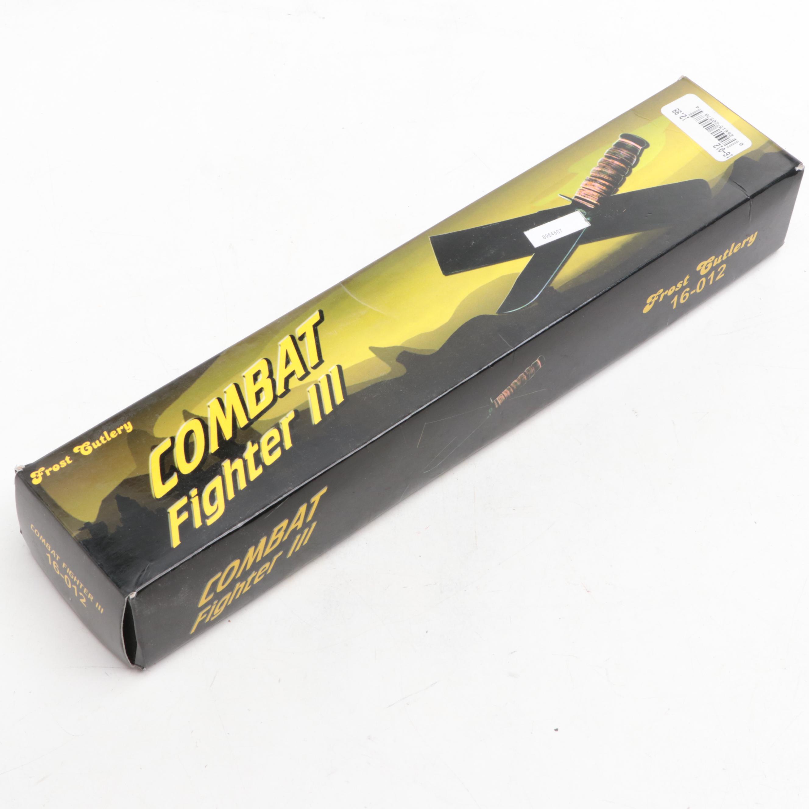 Frost Cutlery Combat Fighter III Stainless Steel Fixed Blade Knife