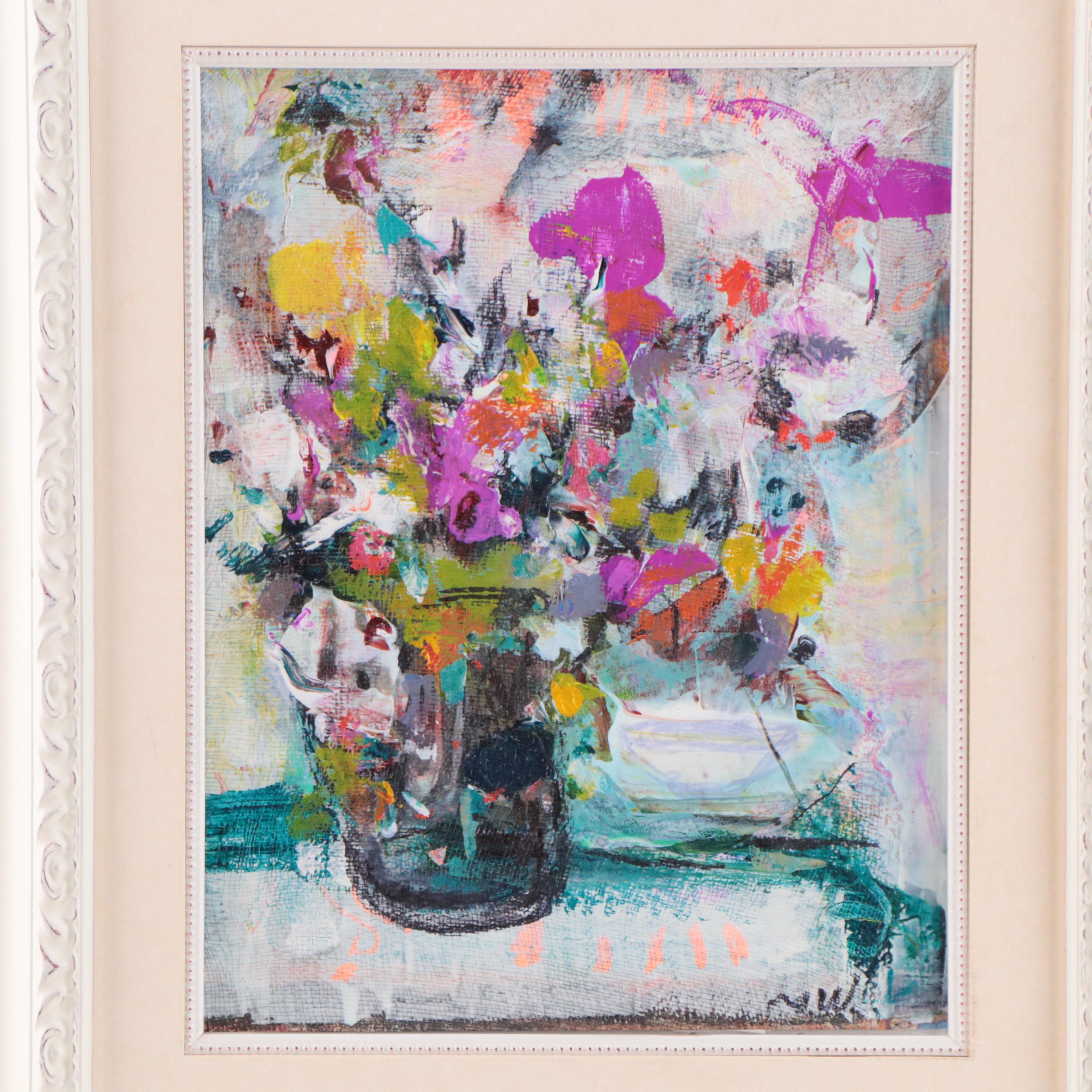 Mark Whitmarsh Acrylic Painting "Flora Still Life," 2022