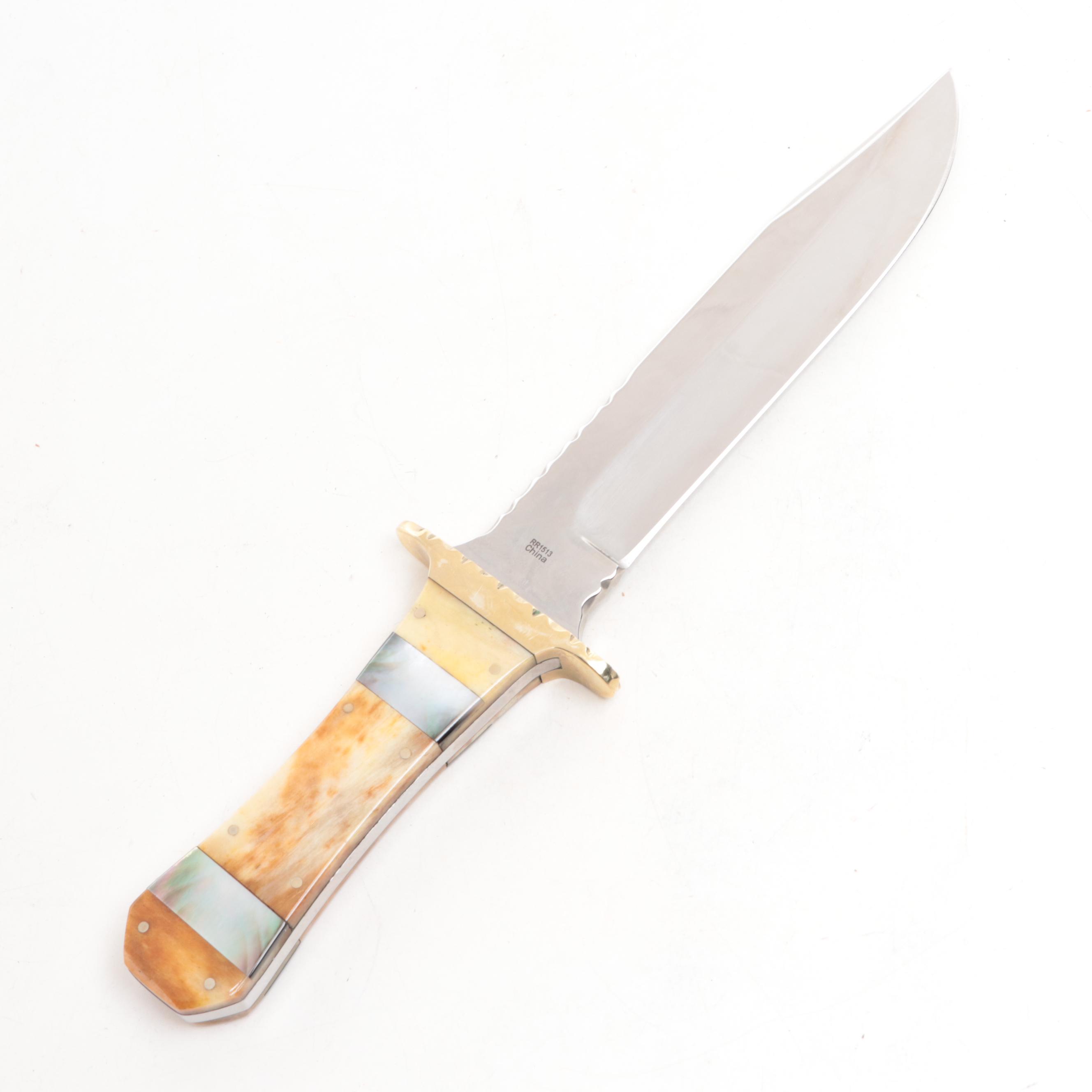 Rough Riders Roy Rogers: King of the Cowboys MOP Inlaid Bowie Knife