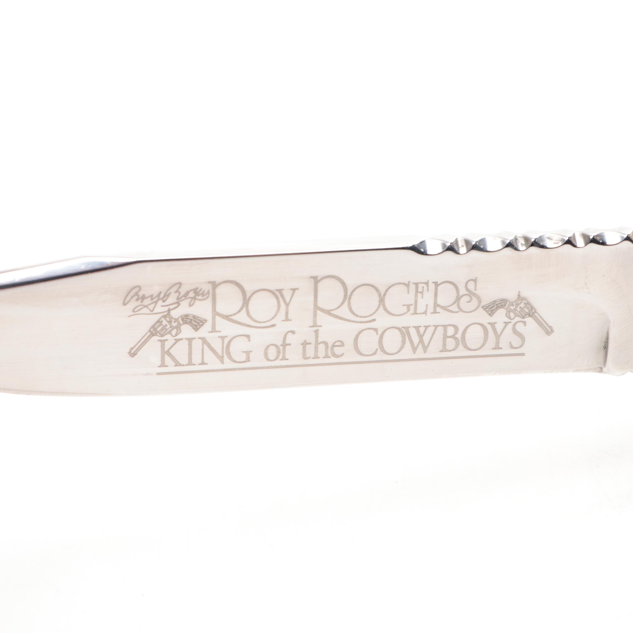 Rough Riders Roy Rogers: King of the Cowboys MOP Inlaid Bowie Knife