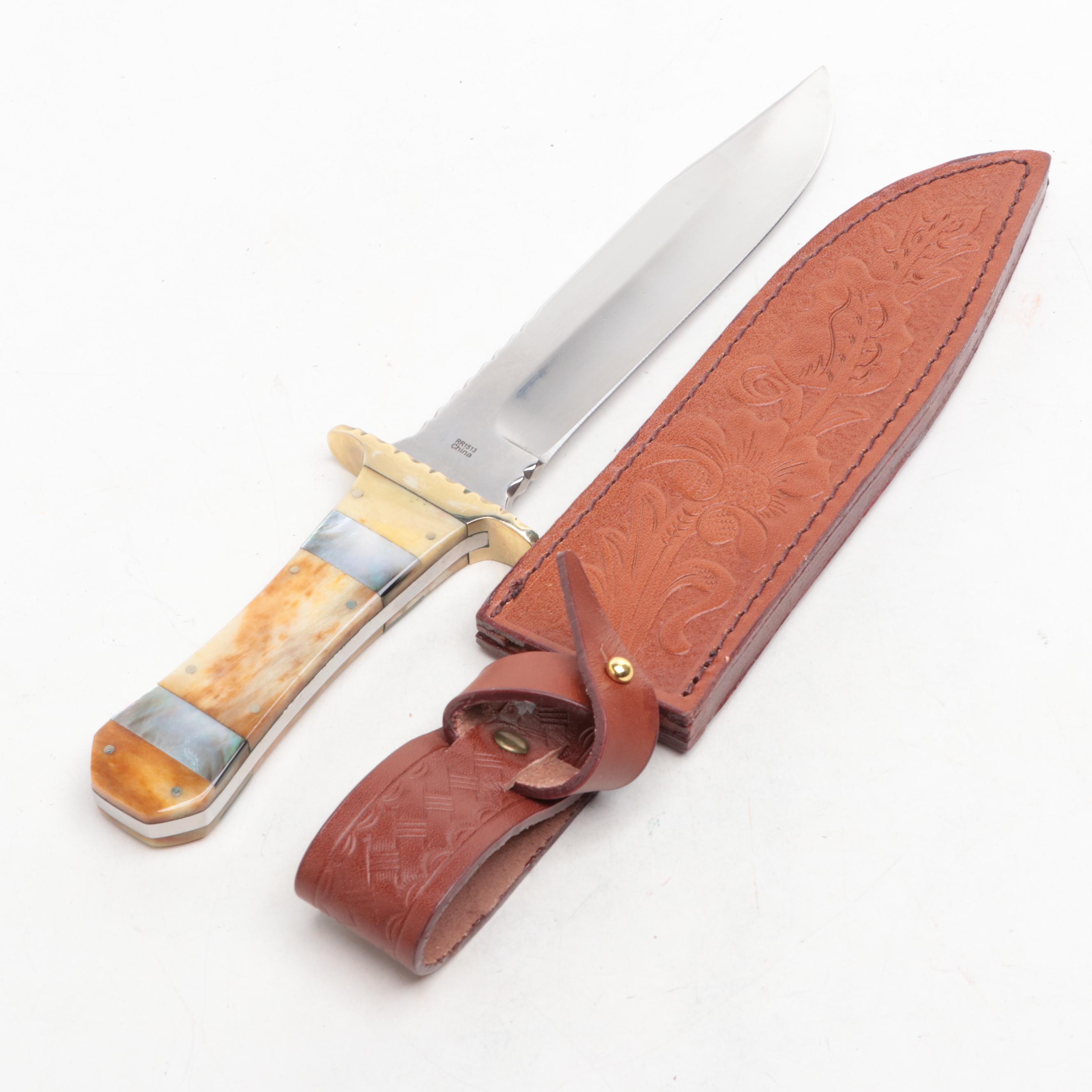 Rough Riders Roy Rogers: King of the Cowboys MOP Inlaid Bowie Knife