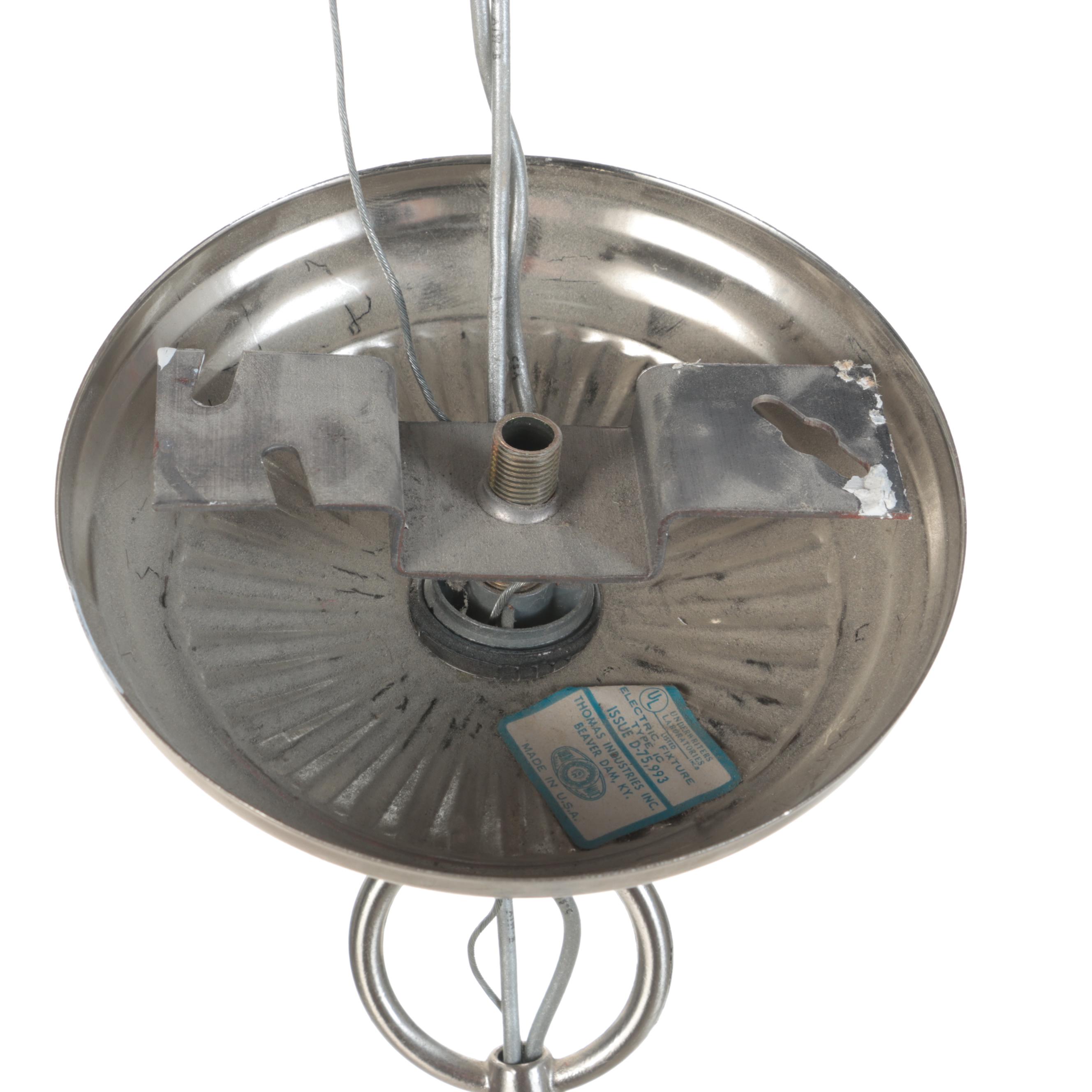 Thomas Industries and Other Blue and White Delft Style Ceramic Chandeliers