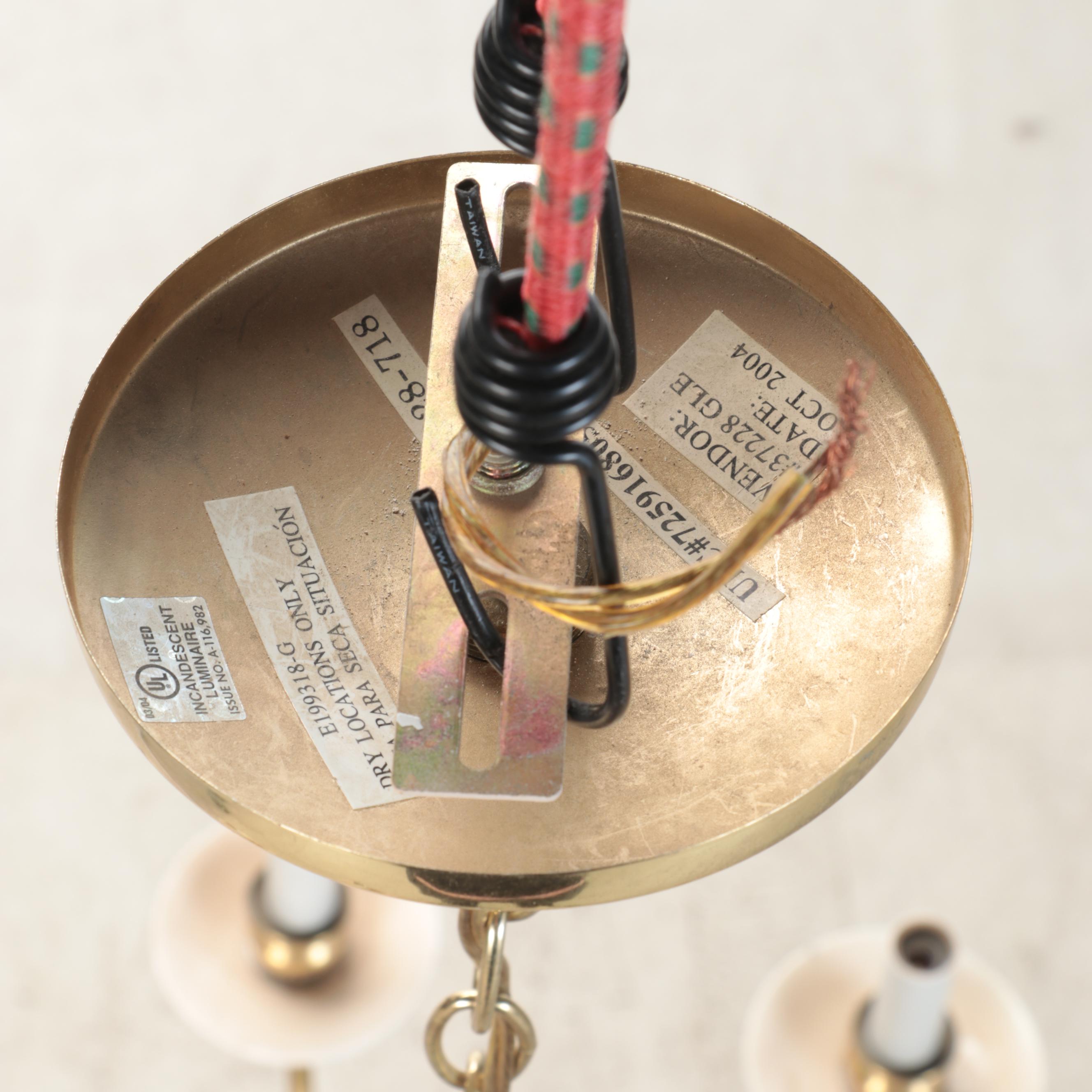 Thomas Industries and Other Blue and White Delft Style Ceramic Chandeliers