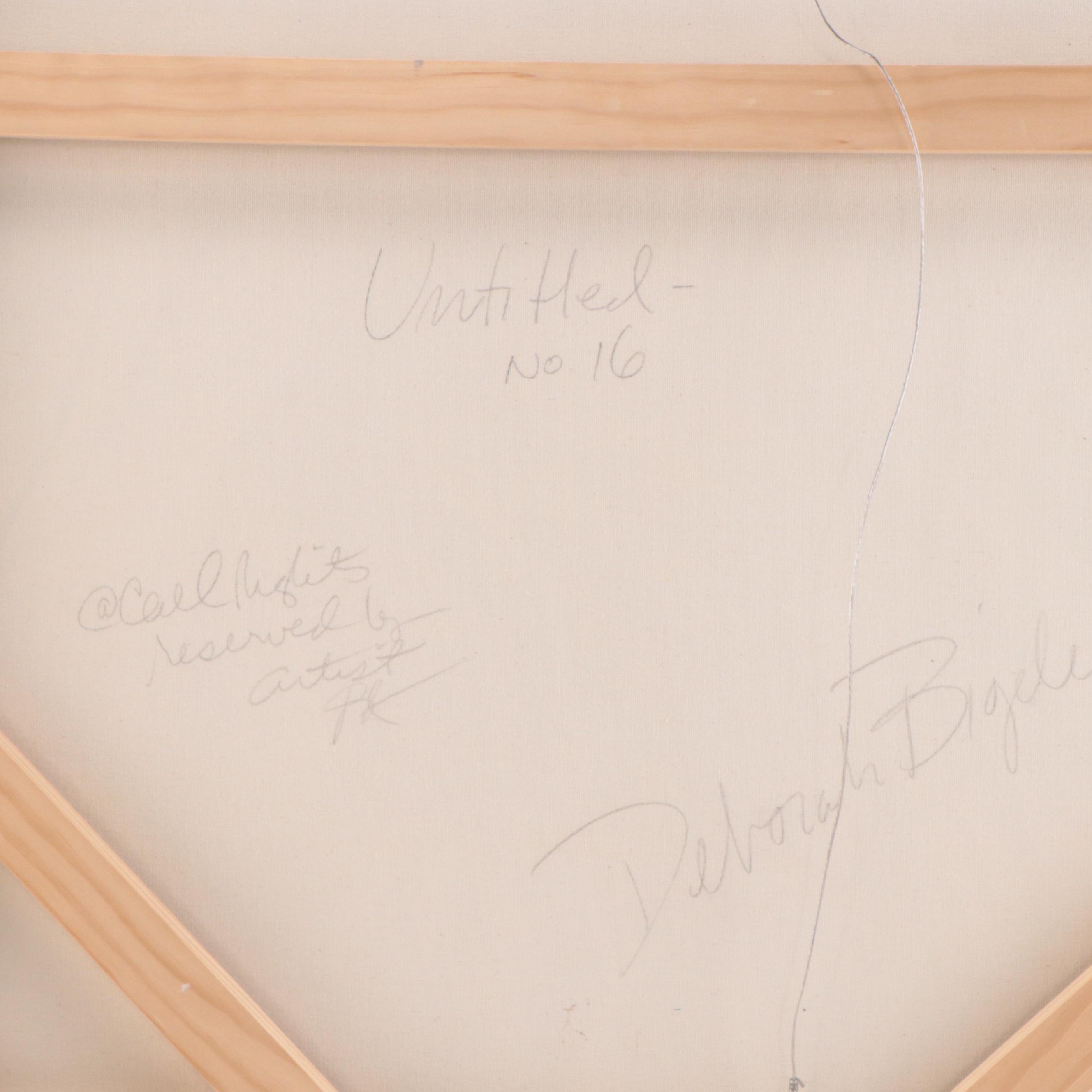 Deborah Bigeleisen Abstract Oil Painting "Untitled No. 16," 2010