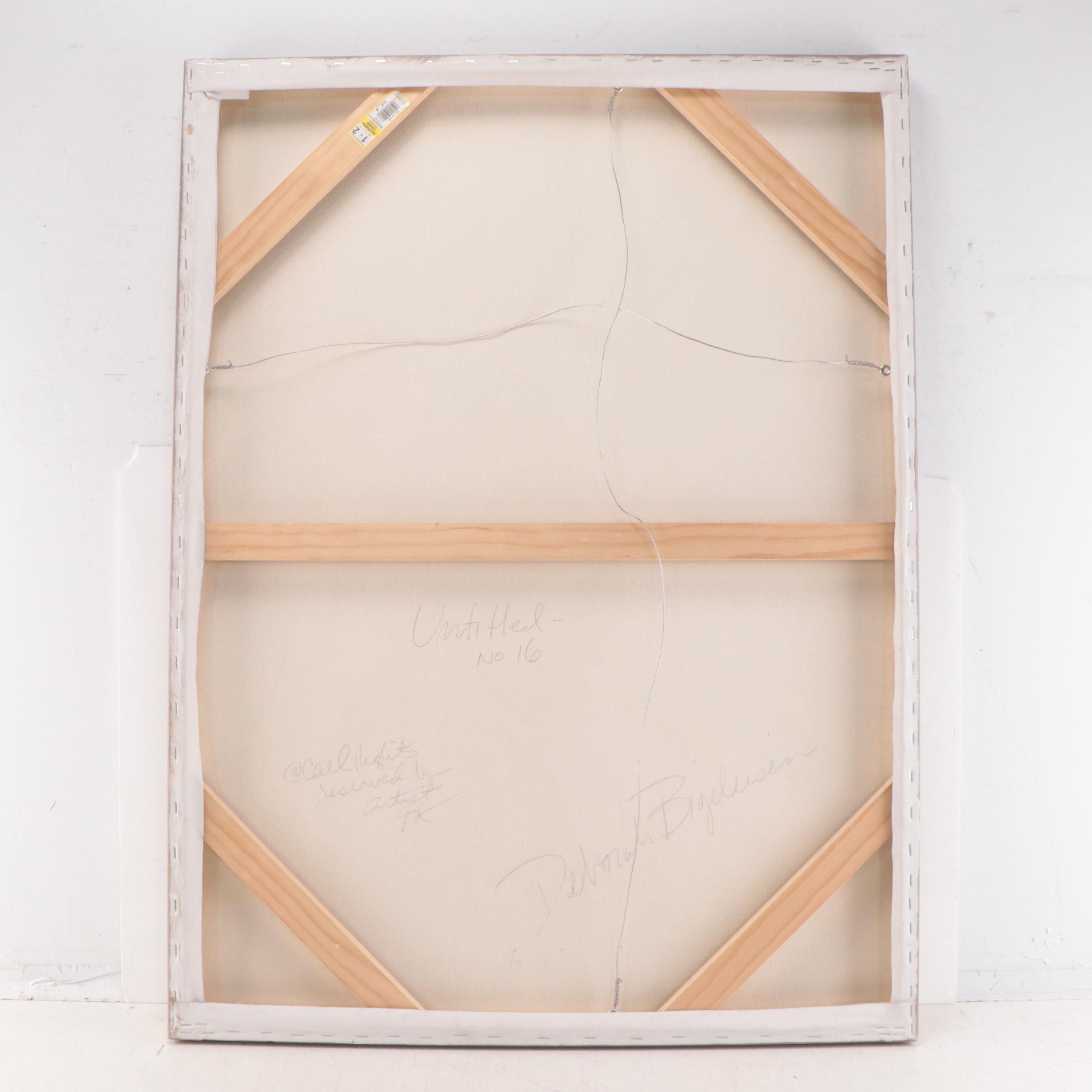 Deborah Bigeleisen Abstract Oil Painting "Untitled No. 16," 2010