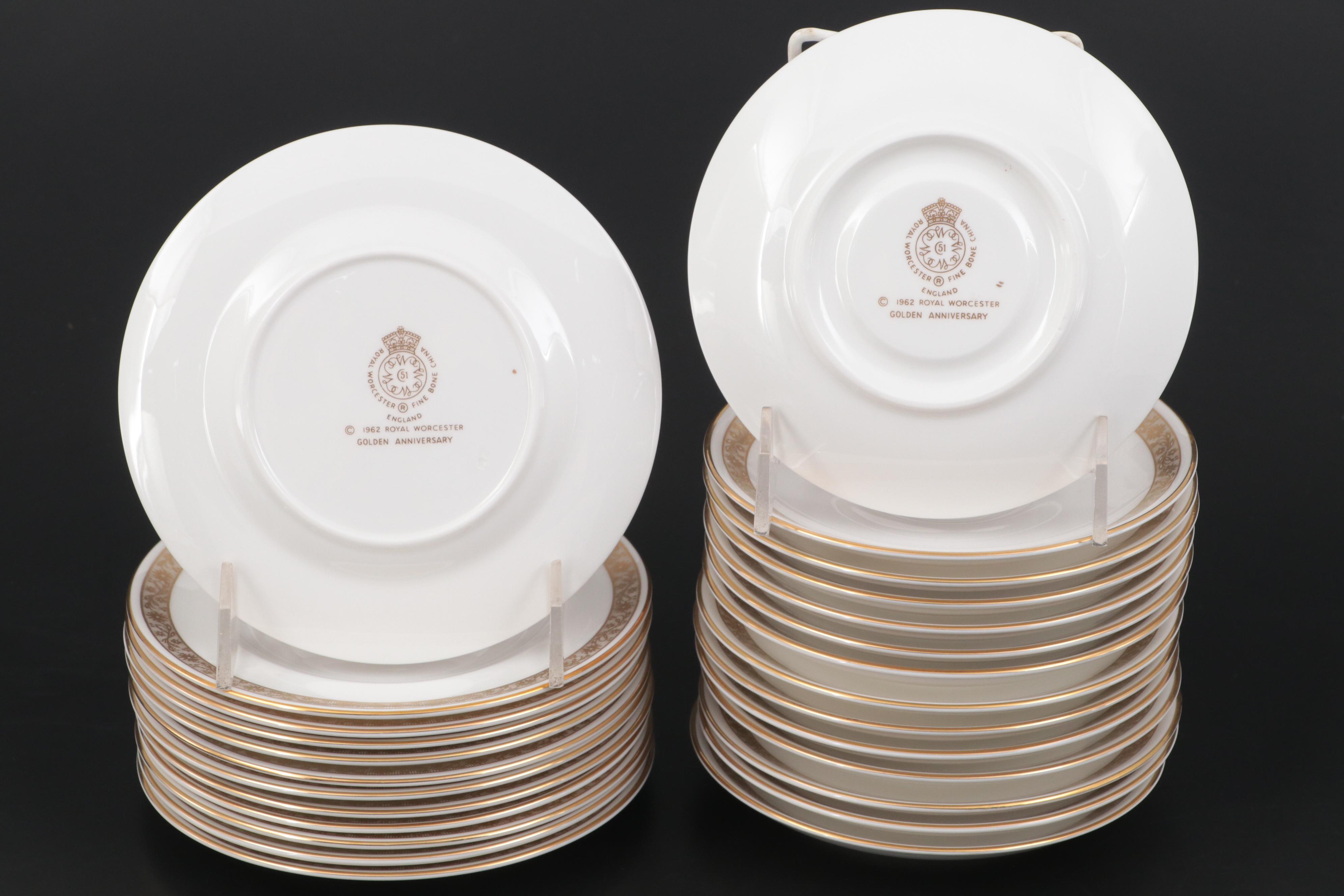 Royal Worcester "Golden Anniversary" Bone China Dinnerware
