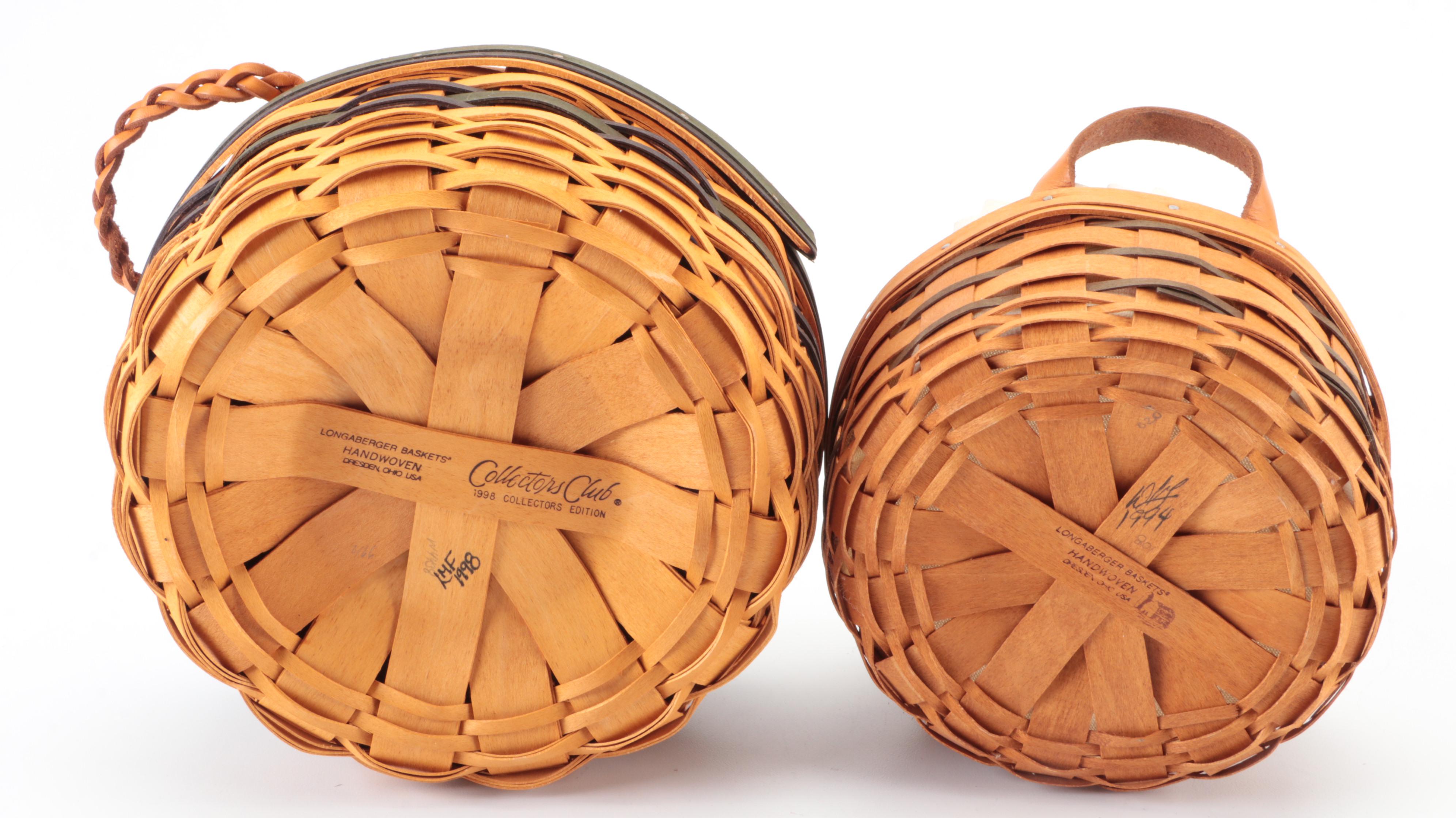 Longaberger Handmade Woven Maple Baskets