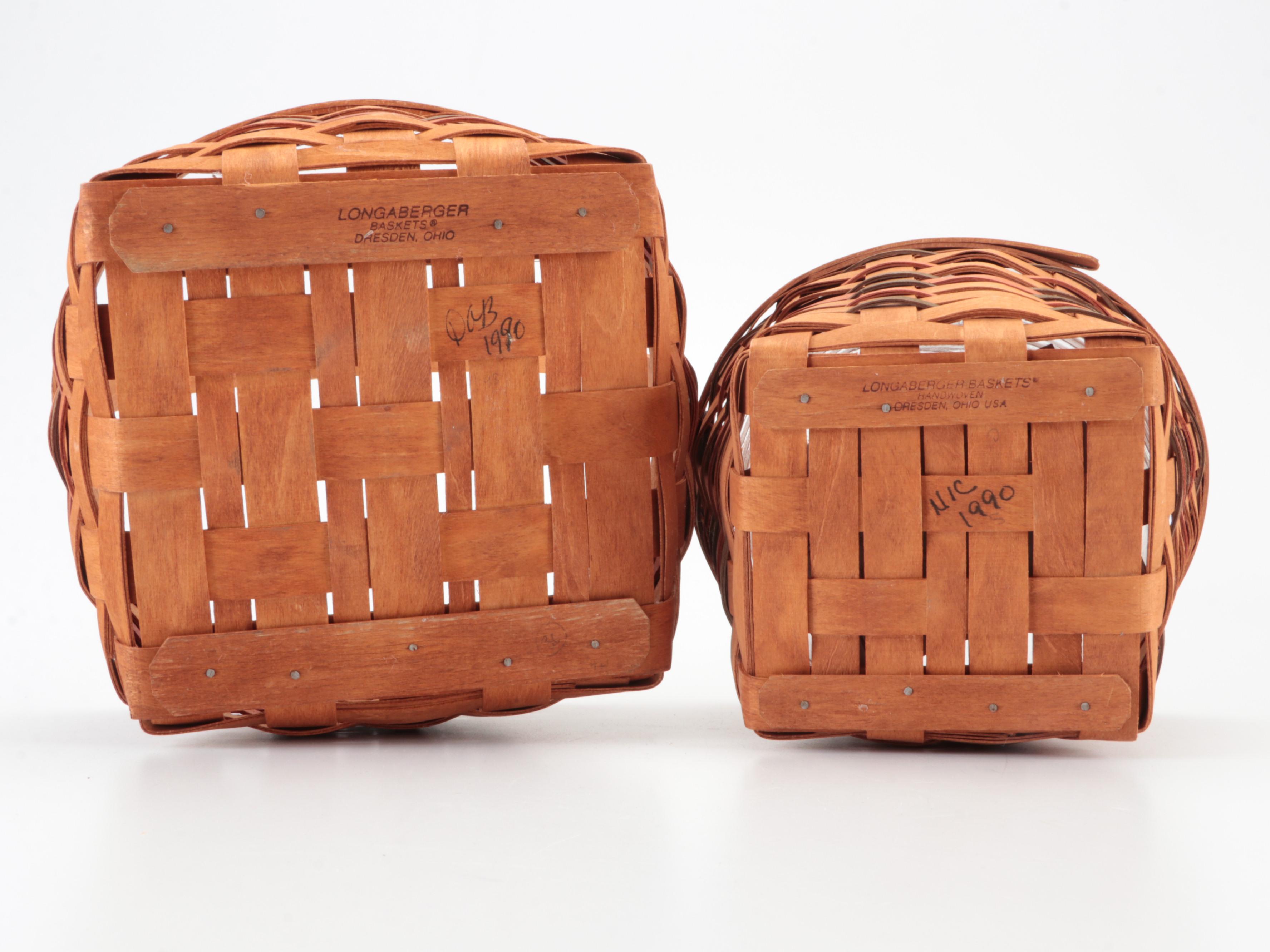 Longaberger Handmade Woven Maple Baskets