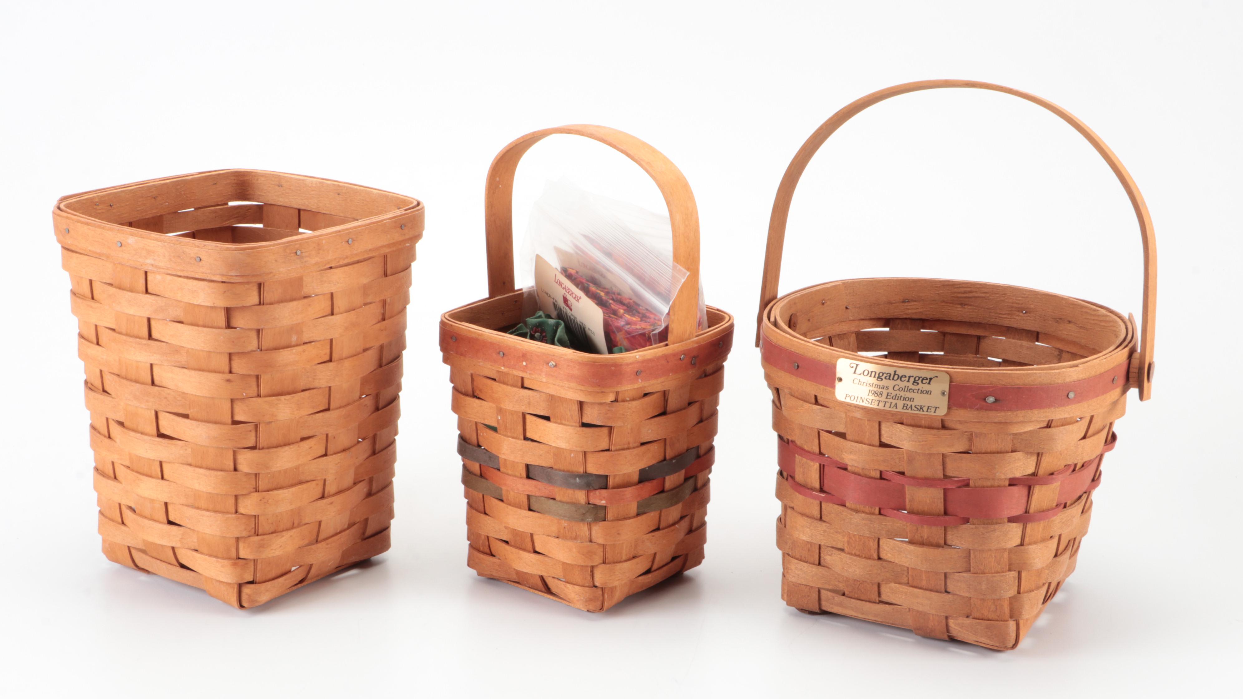 Longaberger Handmade Woven Maple Baskets