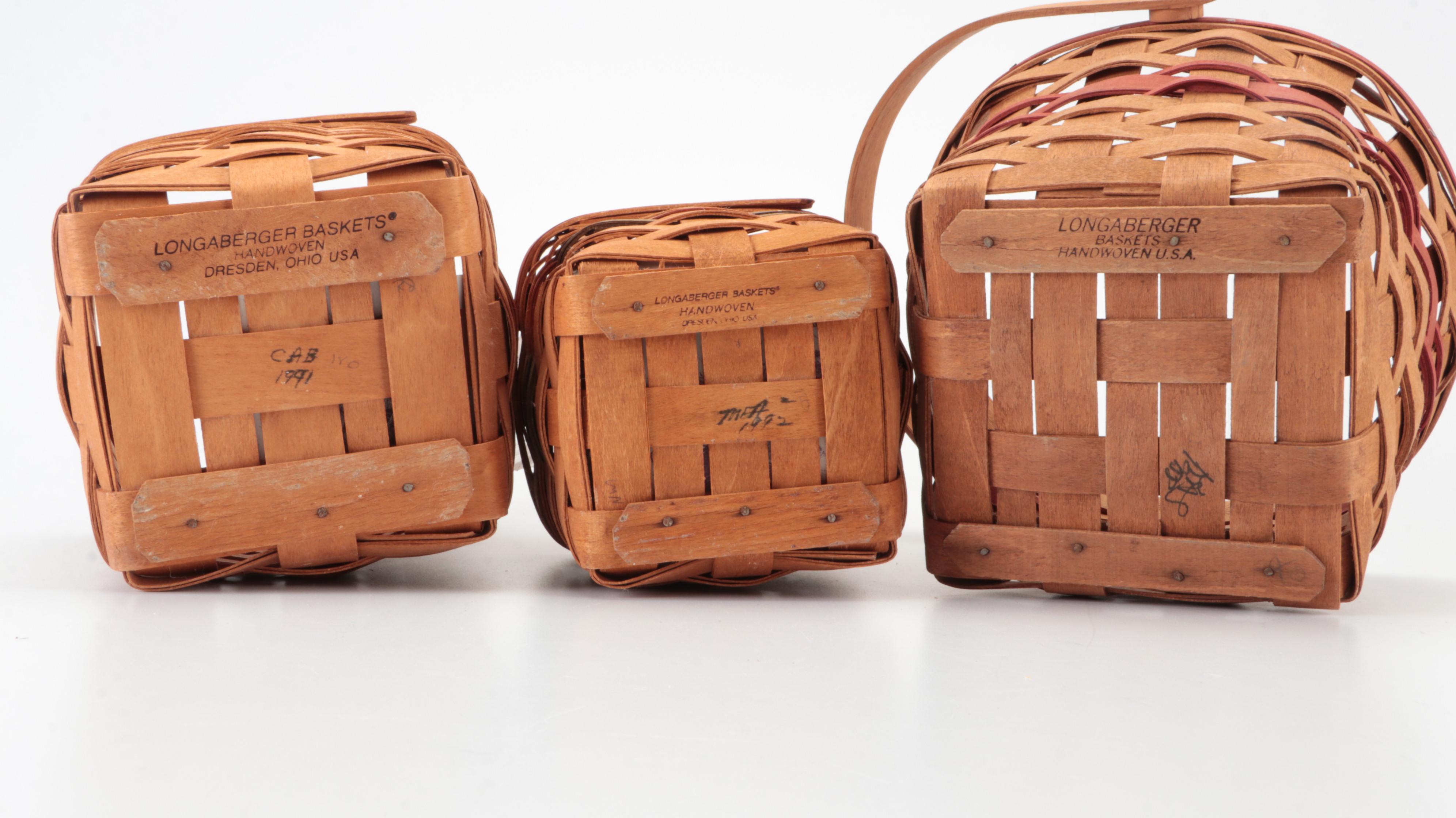 Longaberger Handmade Woven Maple Baskets