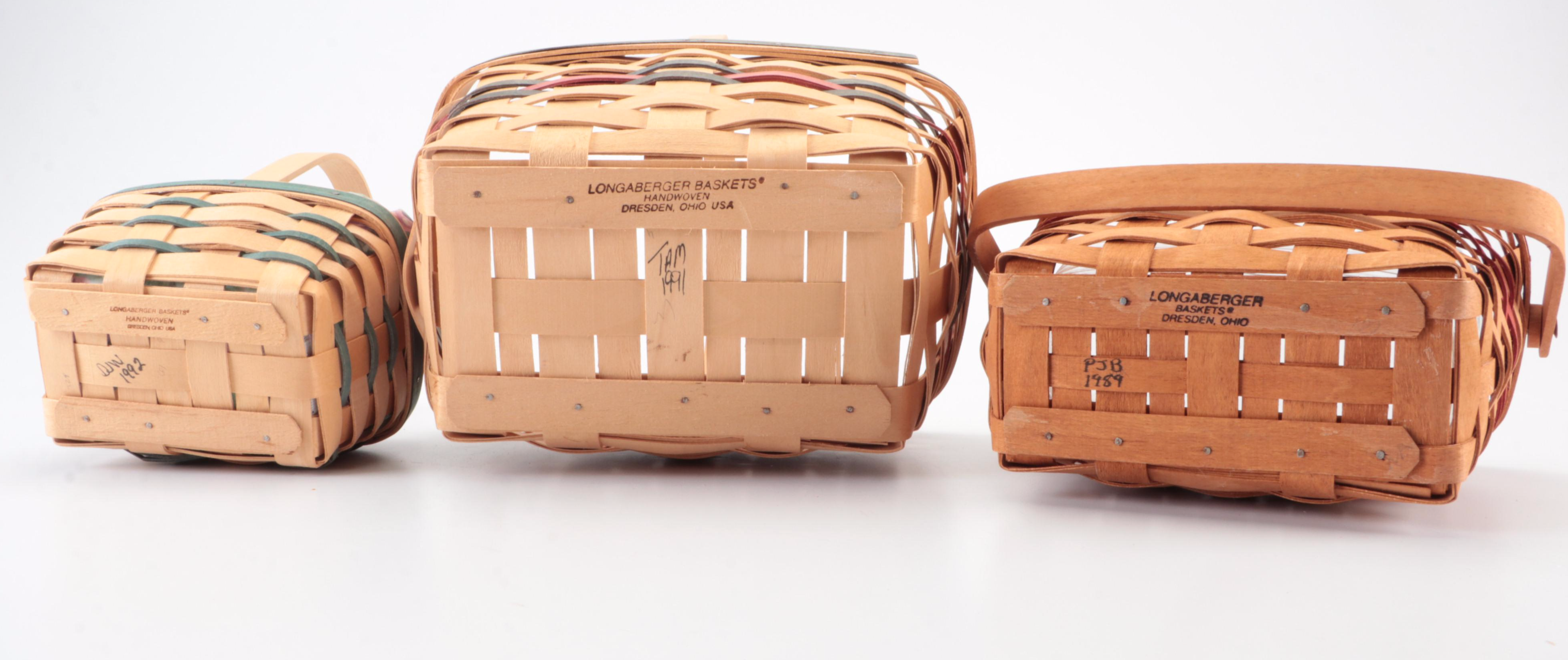 Longaberger Handmade Woven Maple Baskets