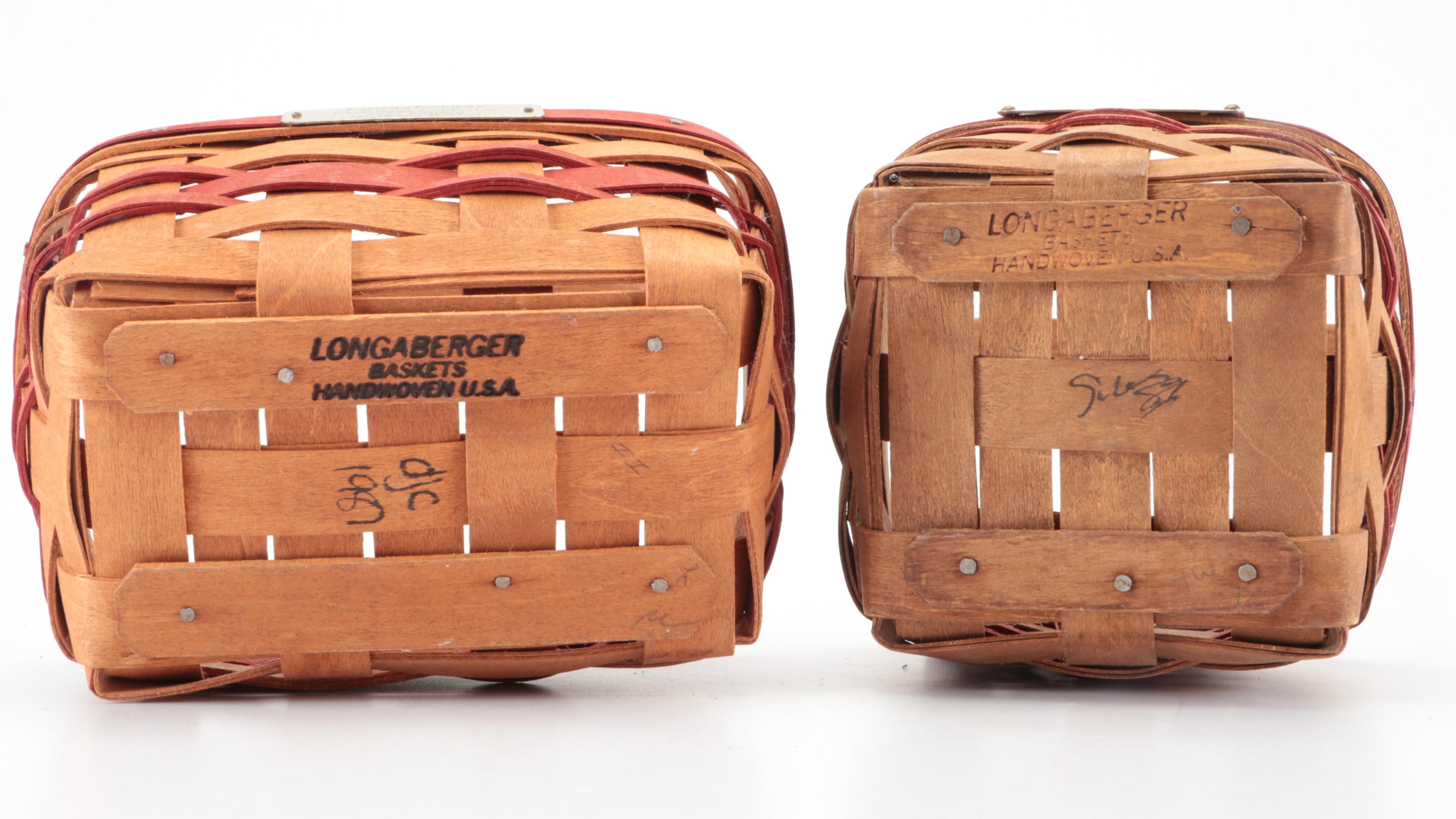 Longaberger Handmade Woven Maple Baskets