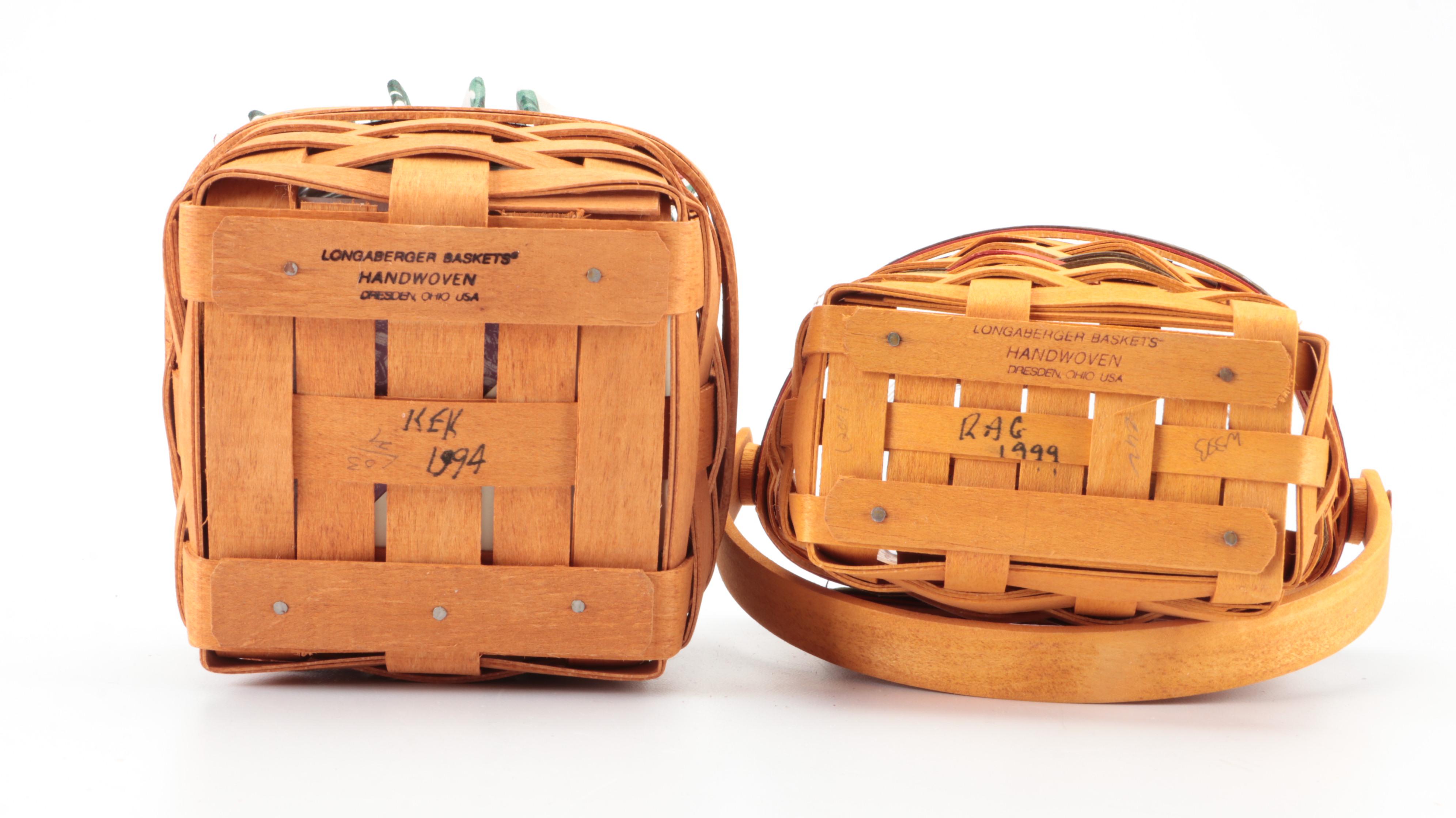 Longaberger Handmade Woven Maple Baskets