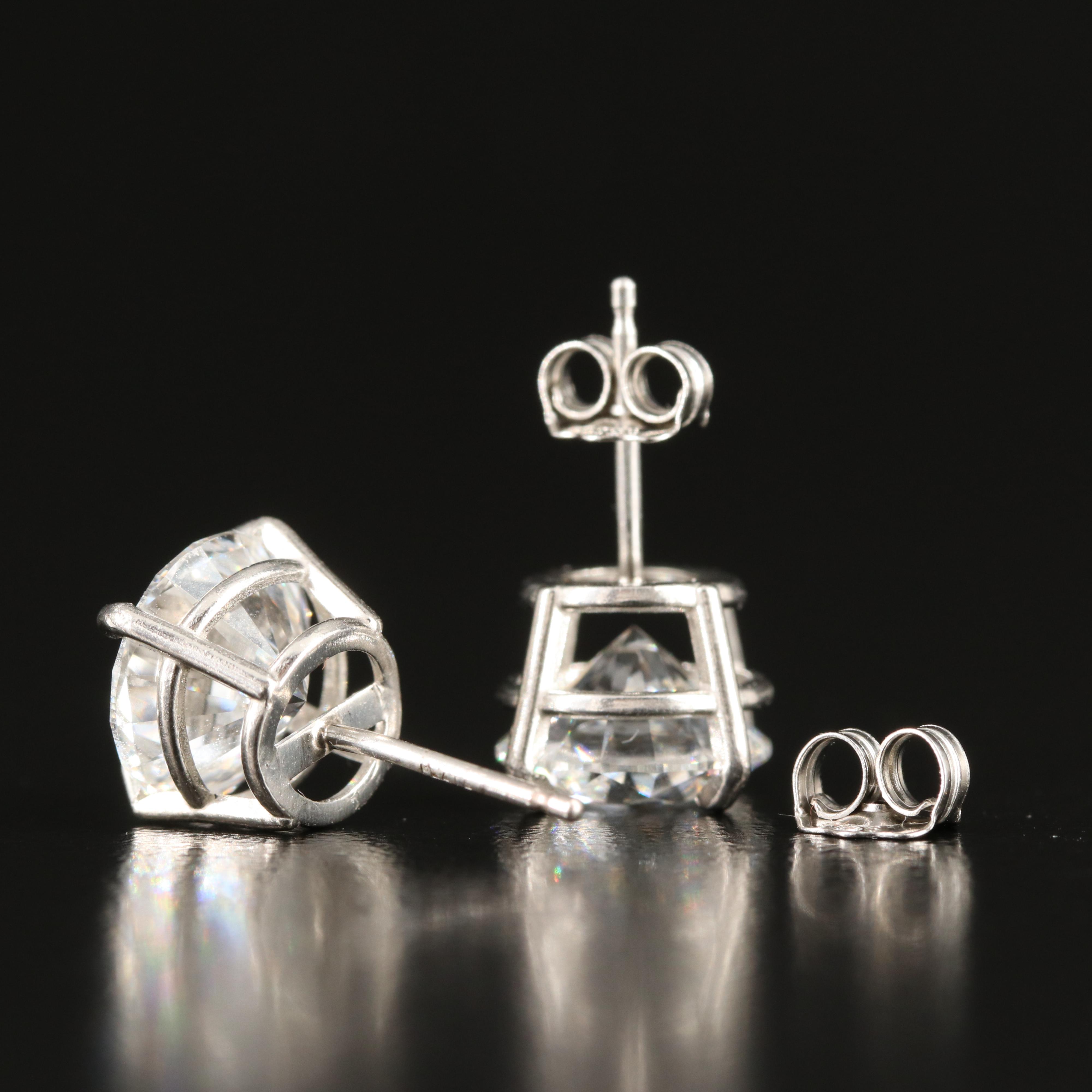 Platinum 4.51 CTW Lab Grown Diamond Stud Earrings with IGI Reports