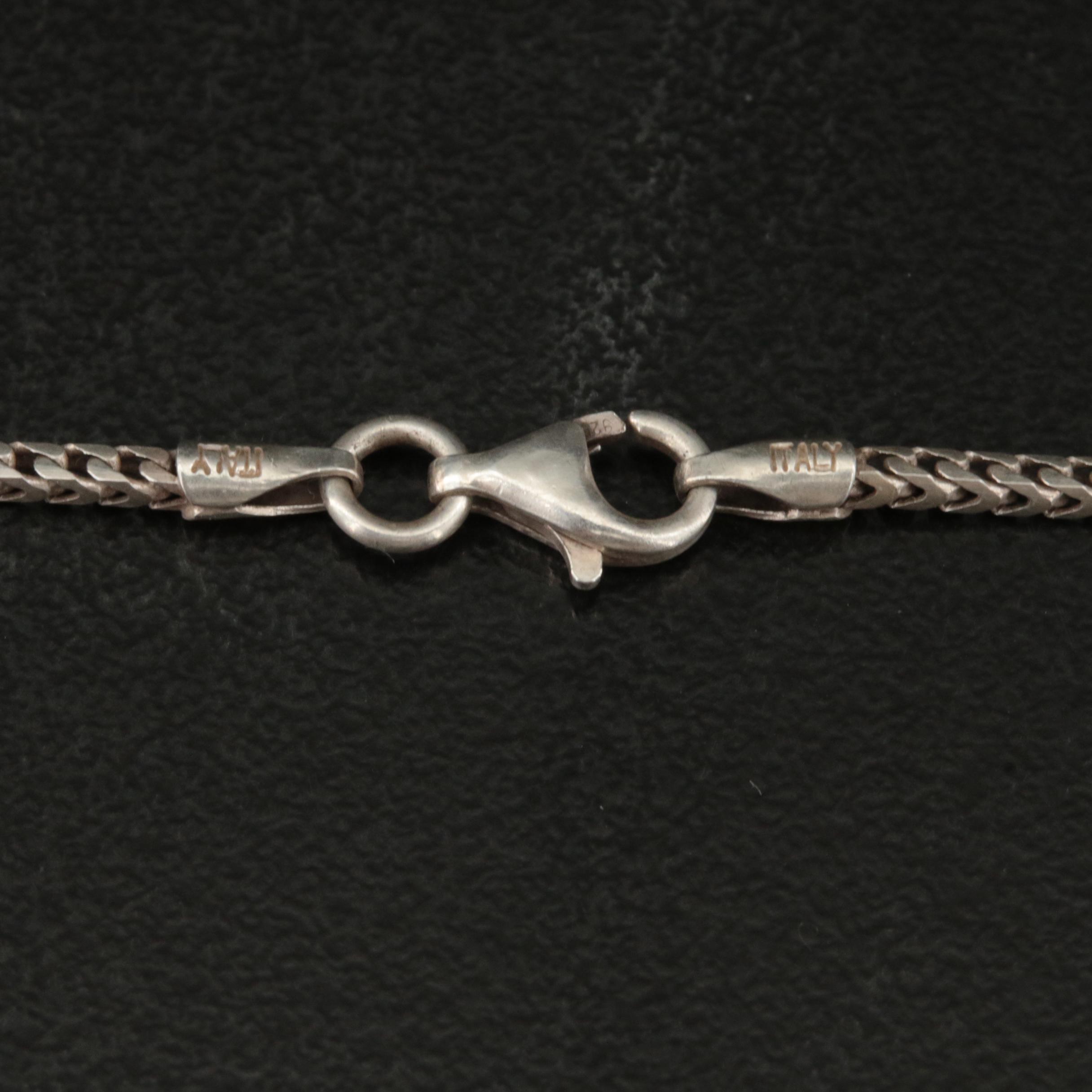 800 Silver Nude Male Figure Pendant on Sterling Chain Necklace