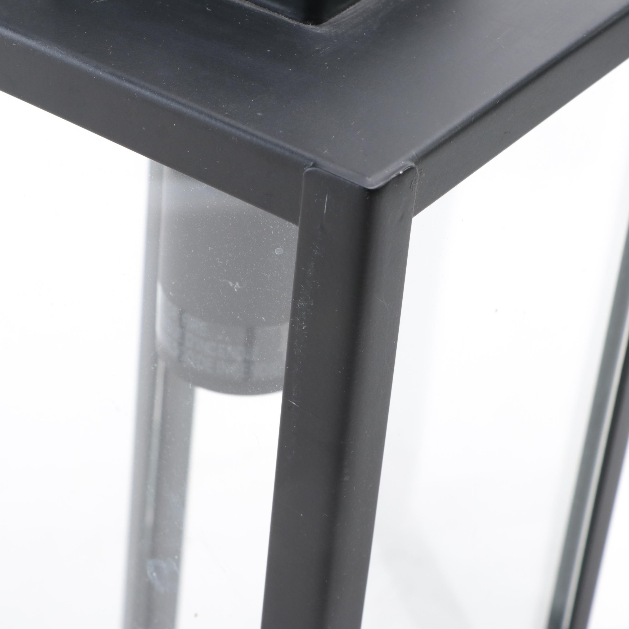 Quoizel Black Metal Rectangular Pendant Wall Sconces