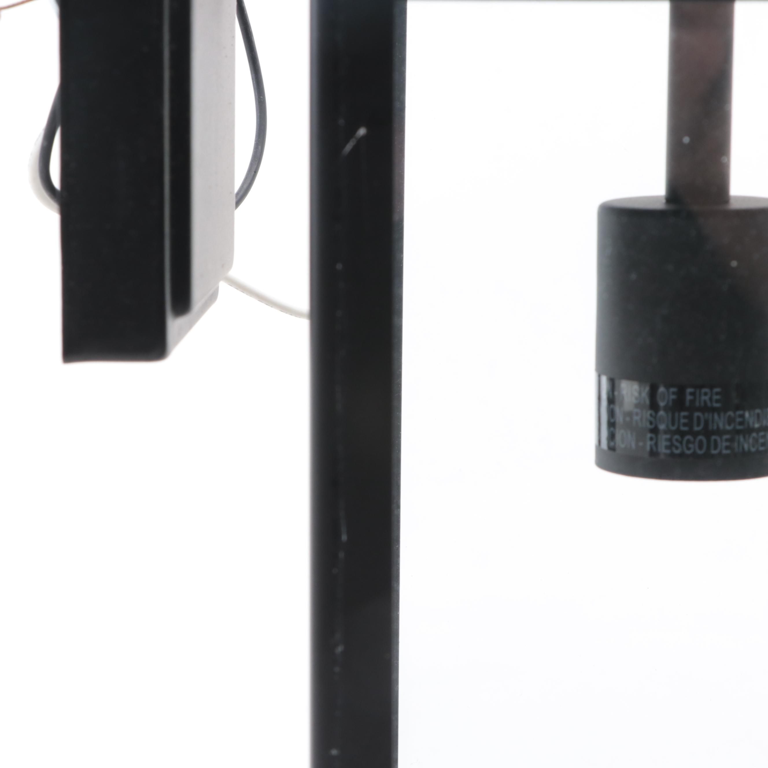 Quoizel Black Metal Rectangular Pendant Wall Sconces