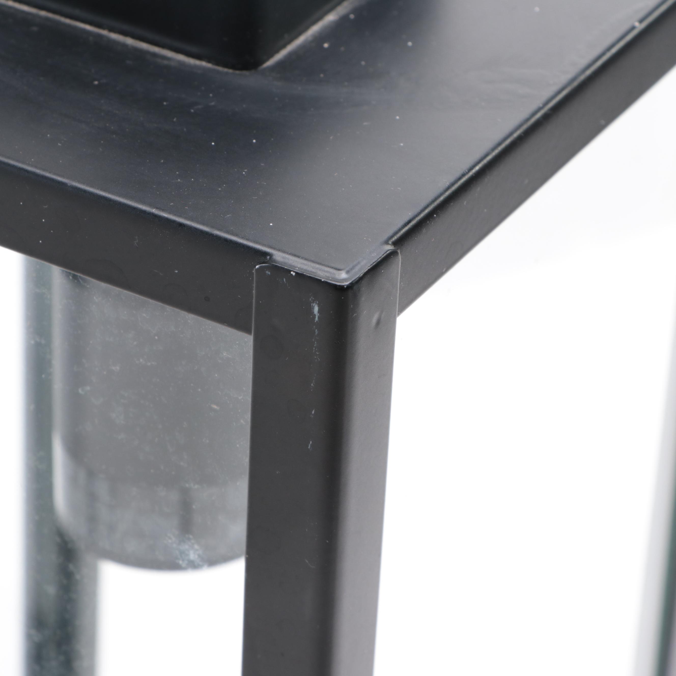 Quoizel Black Metal Rectangular Pendant Wall Sconces