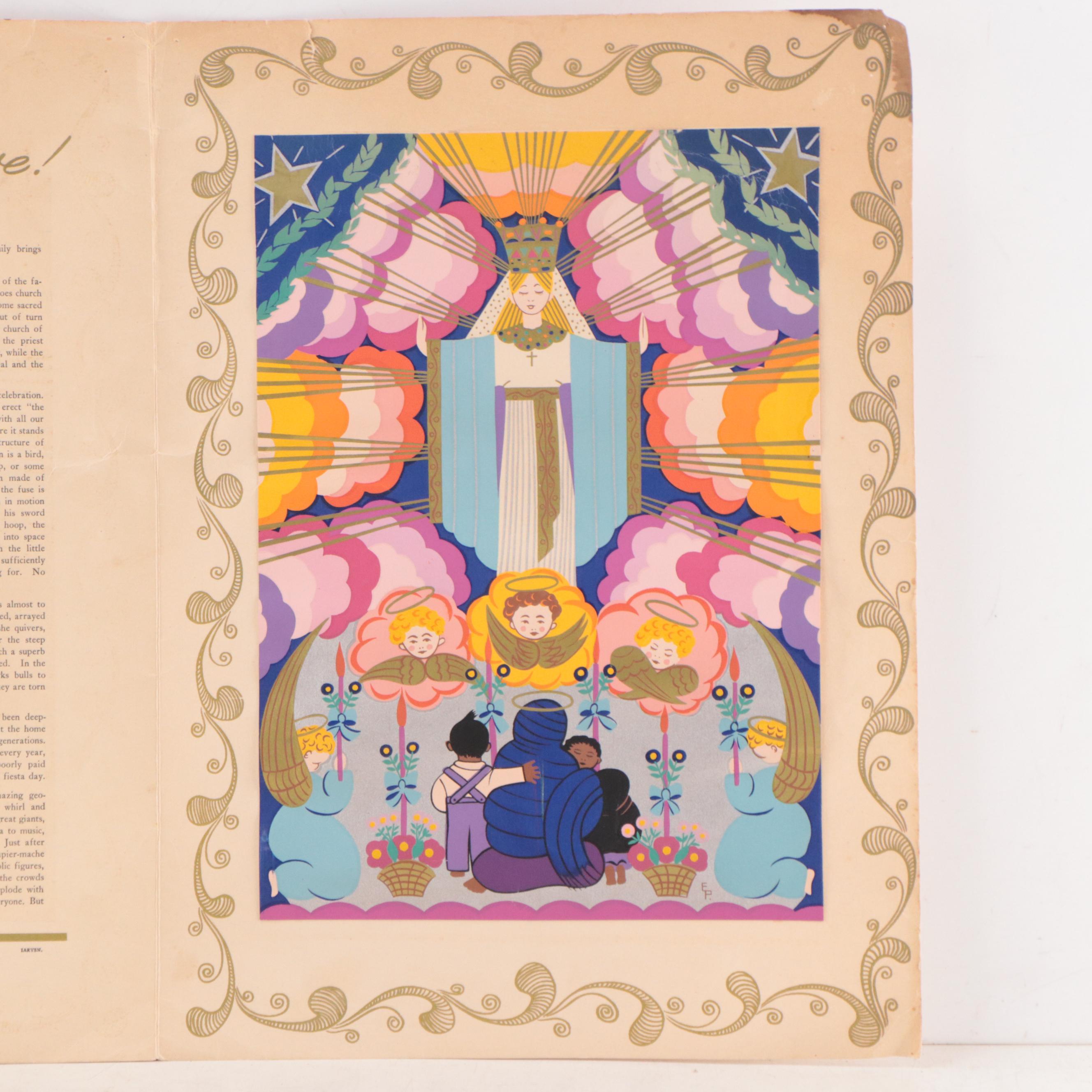 Serigraph After Elma Pratt "Taxco is Festive!"