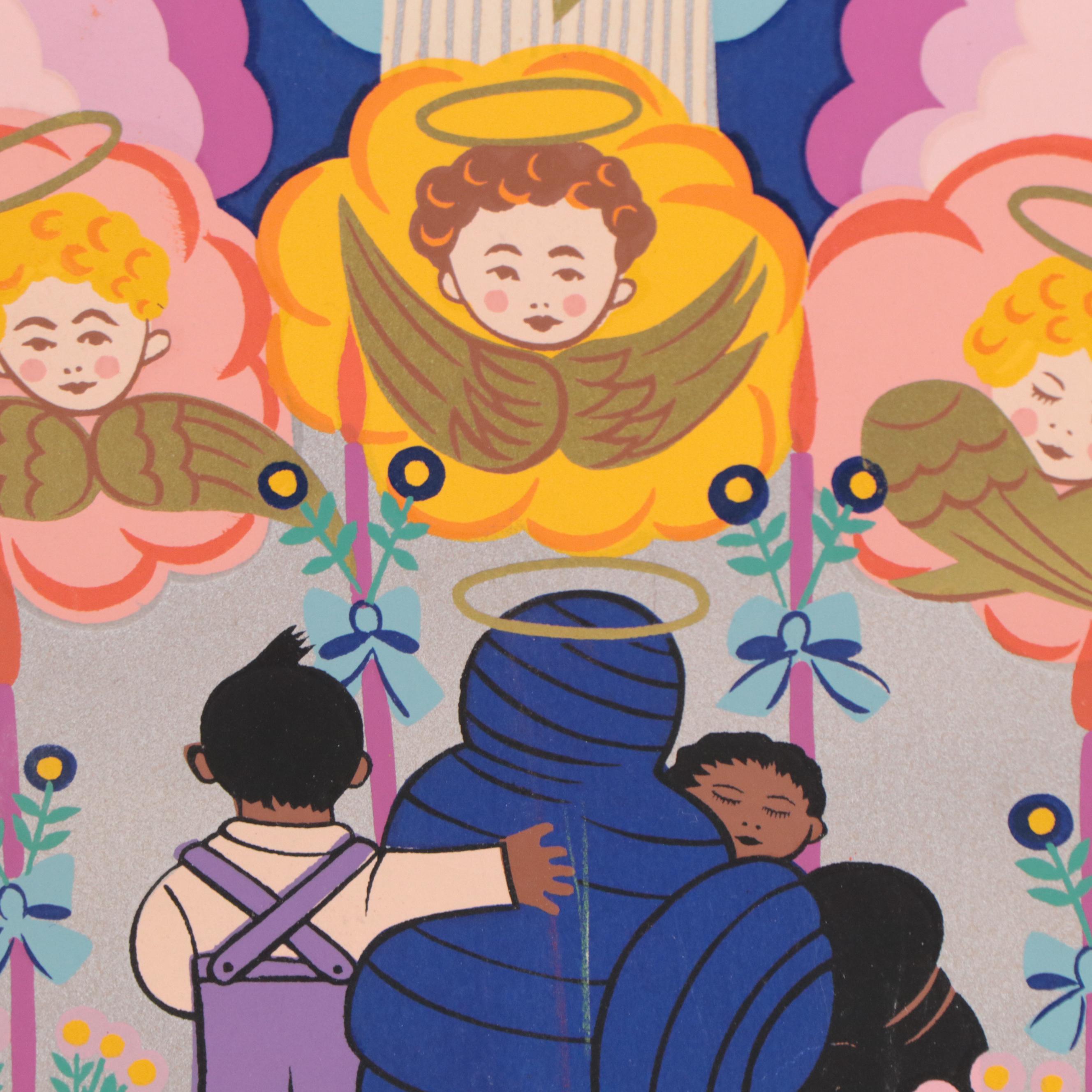 Serigraph After Elma Pratt "Taxco is Festive!"