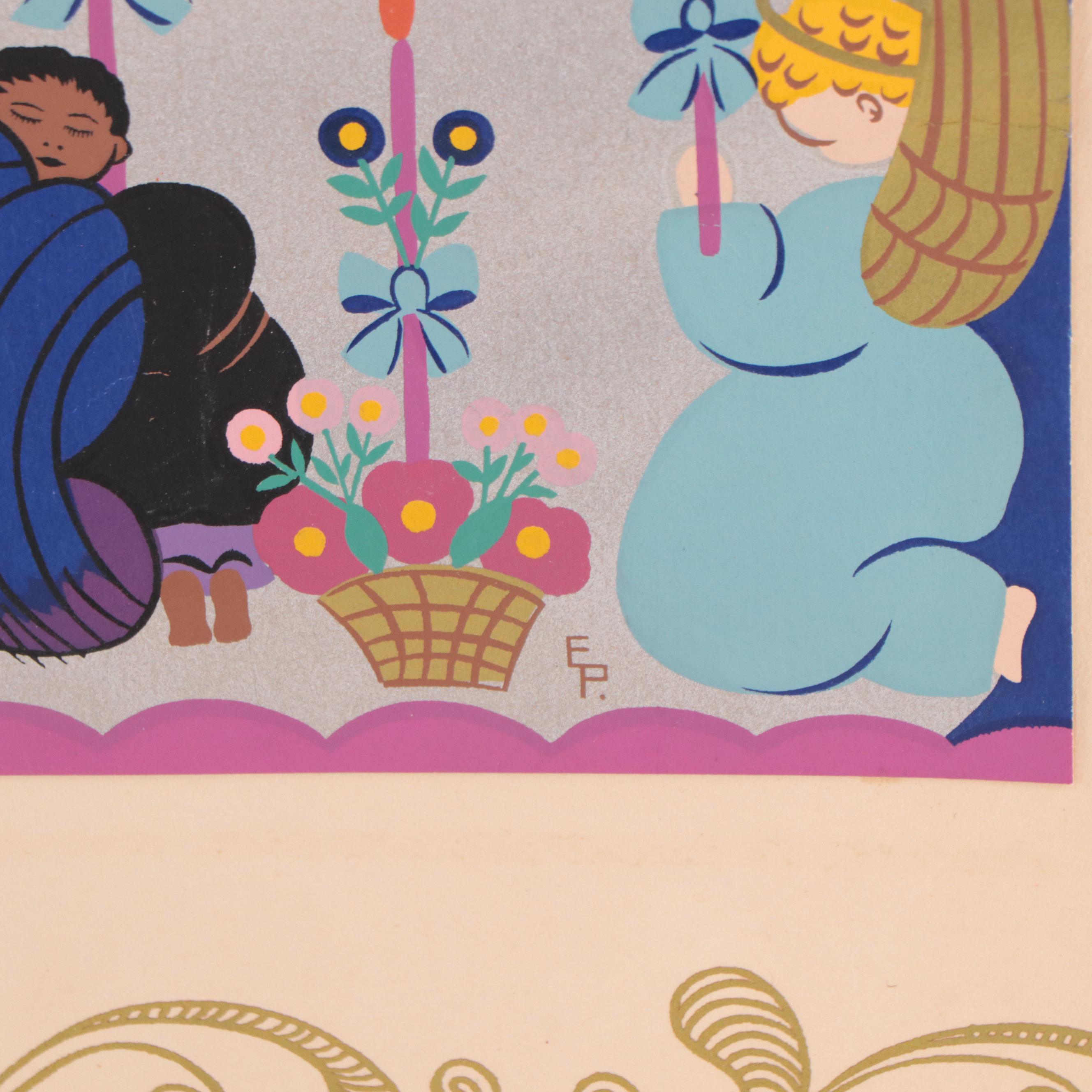 Serigraph After Elma Pratt "Taxco is Festive!"