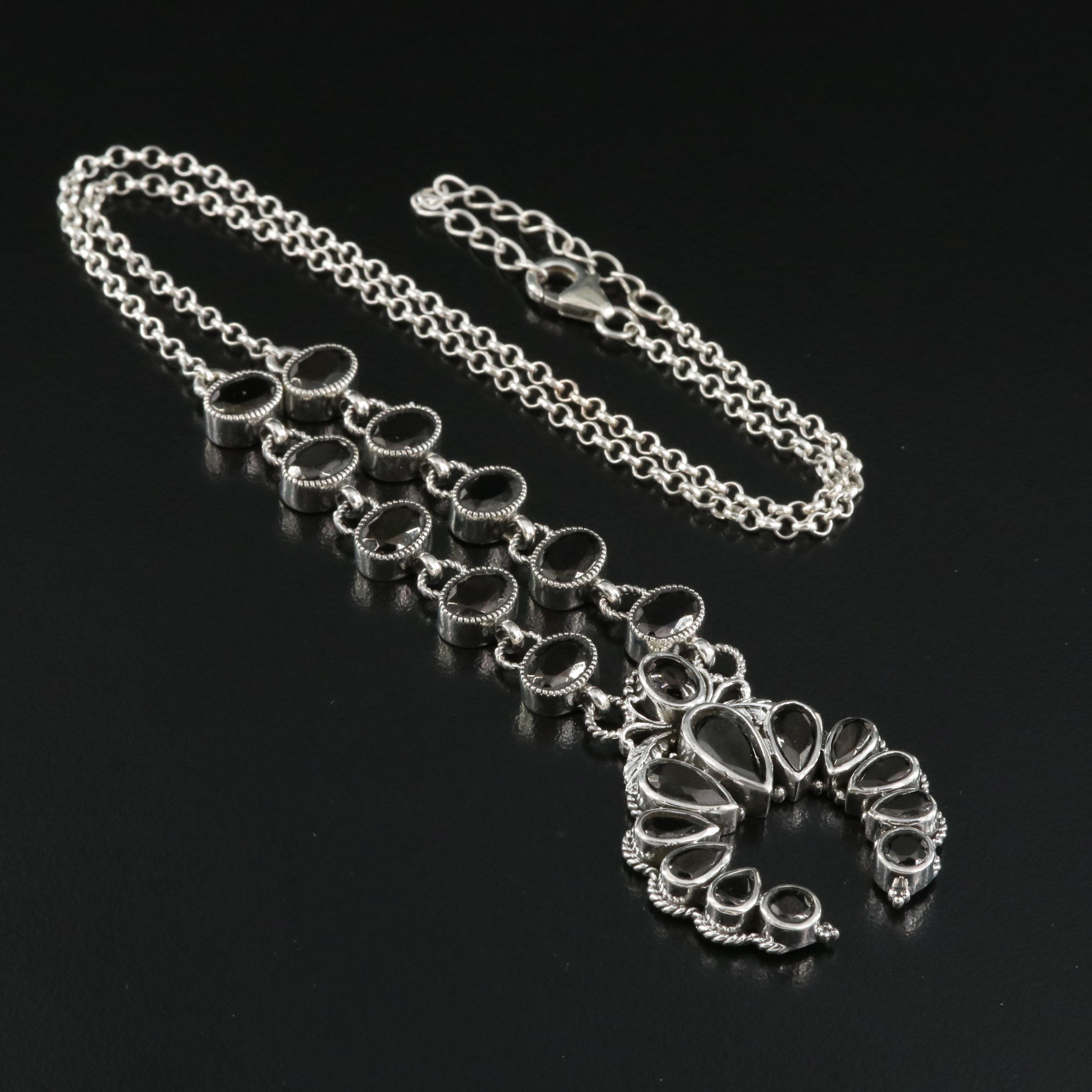 Sterling Spinel Necklace