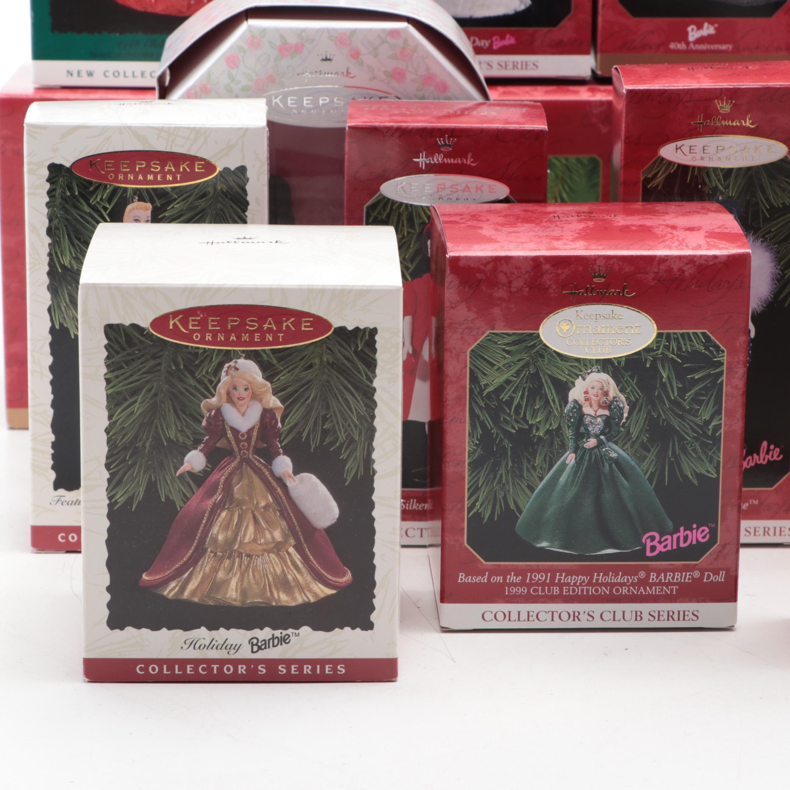 Hallmark Keepsake Tree Ornaments Including Barbie Club Series